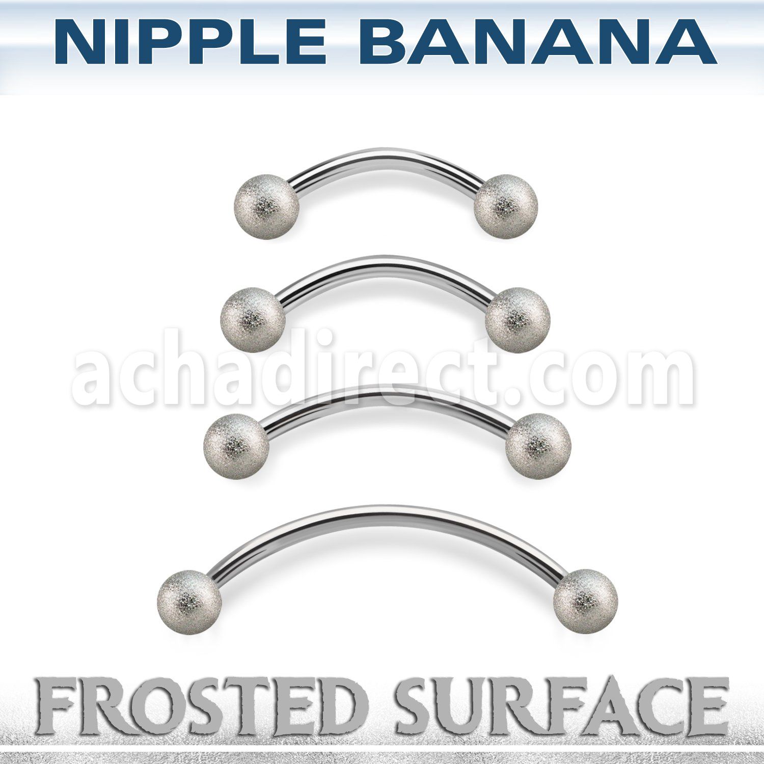 npbnfo5 surgical steel nipple banana 5mm