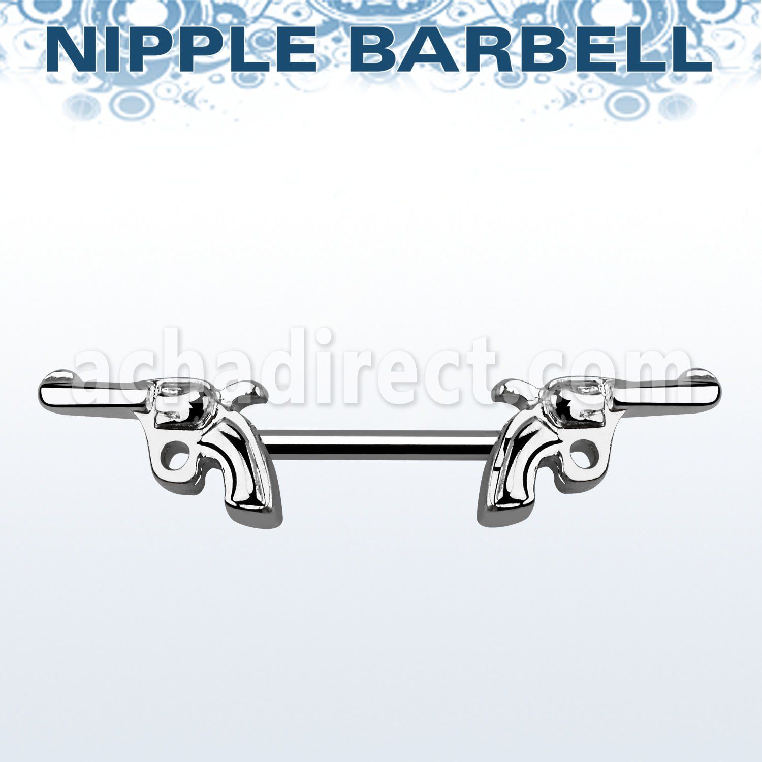 npsh10 barbell pezon acero quirurgico anodizado pistolas distribuidor