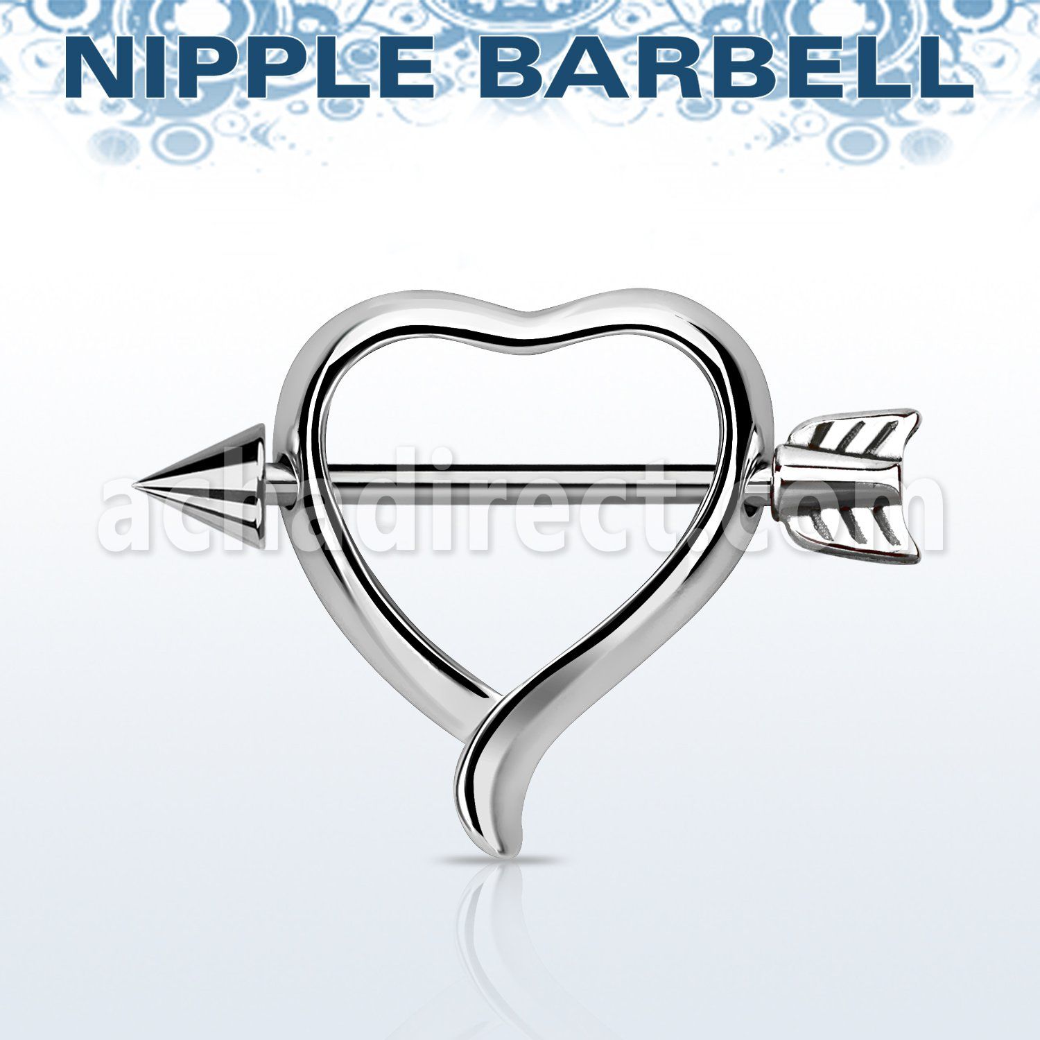 npsh12 pezonera corazon barbell pezon acero quirurgico cono 4mm final flecha diametro 16mm venta