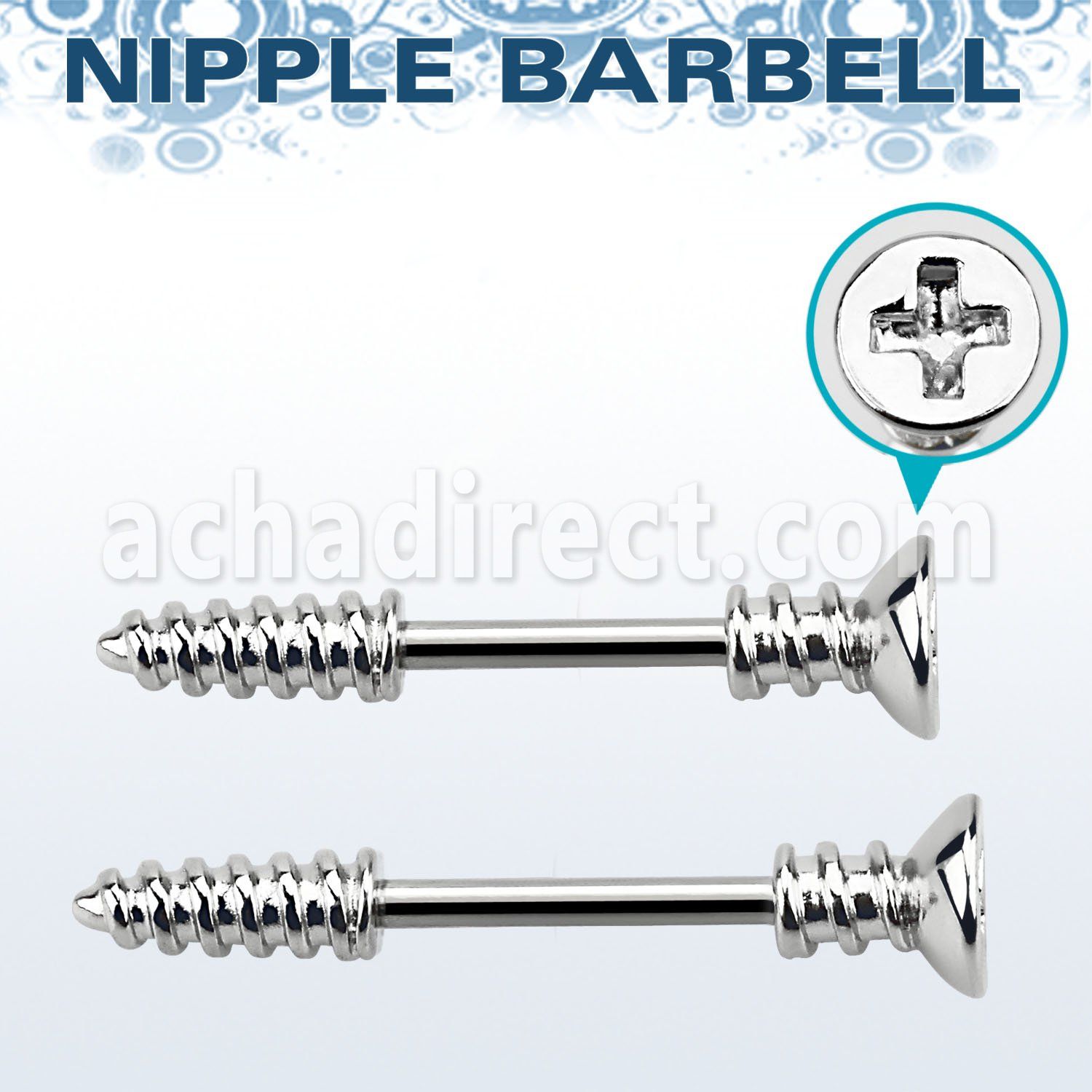 npsh5 barbell pezon acero quirurgico tornillo estrella rosca rosca distribuidor