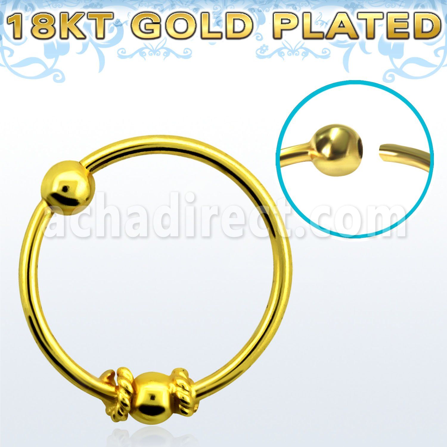 nr11rg aro nariz plata esterlina oro 18 kts alambre balines bola fija 2mm 10mm al por mayor