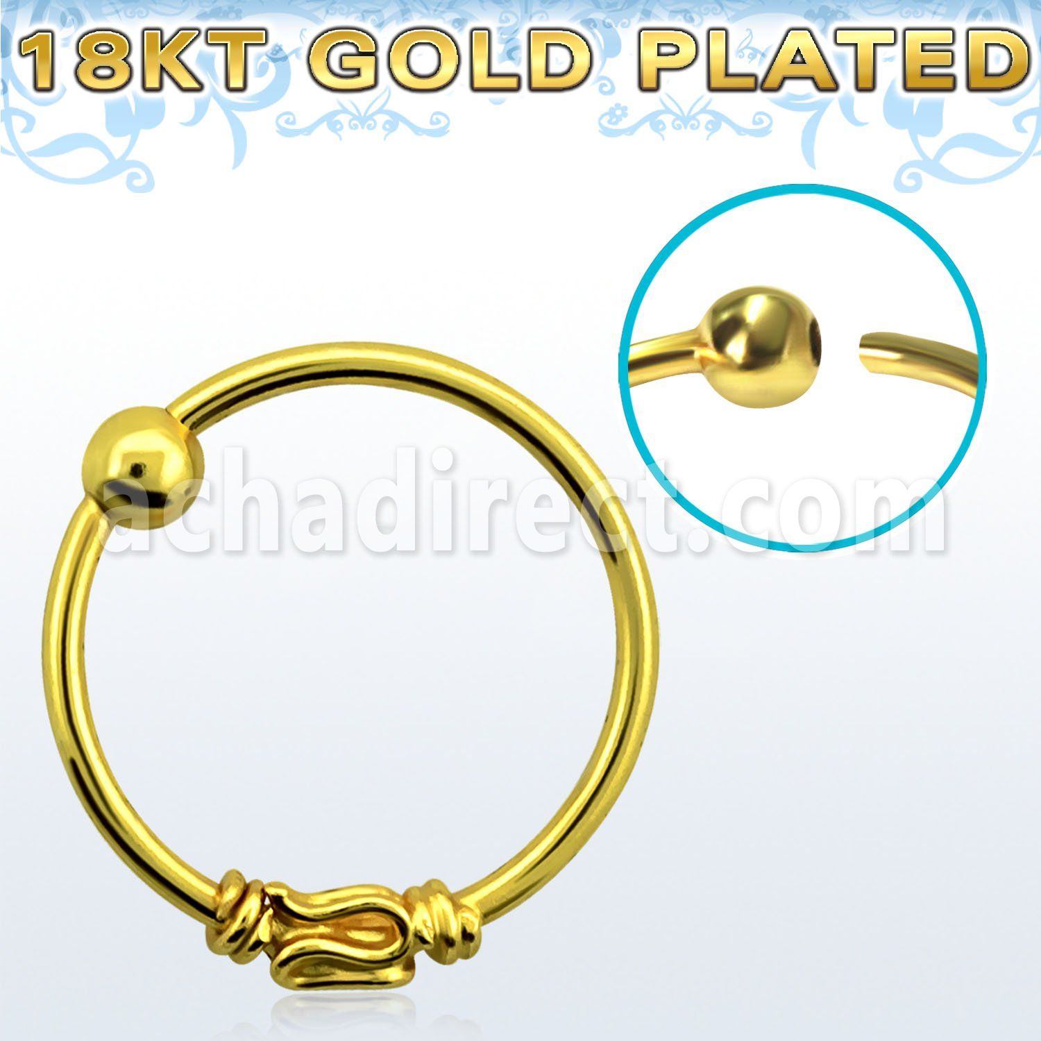 nr15rg aro nariz plata esterlina oro 18 kts alambre balines 10mm mayorista