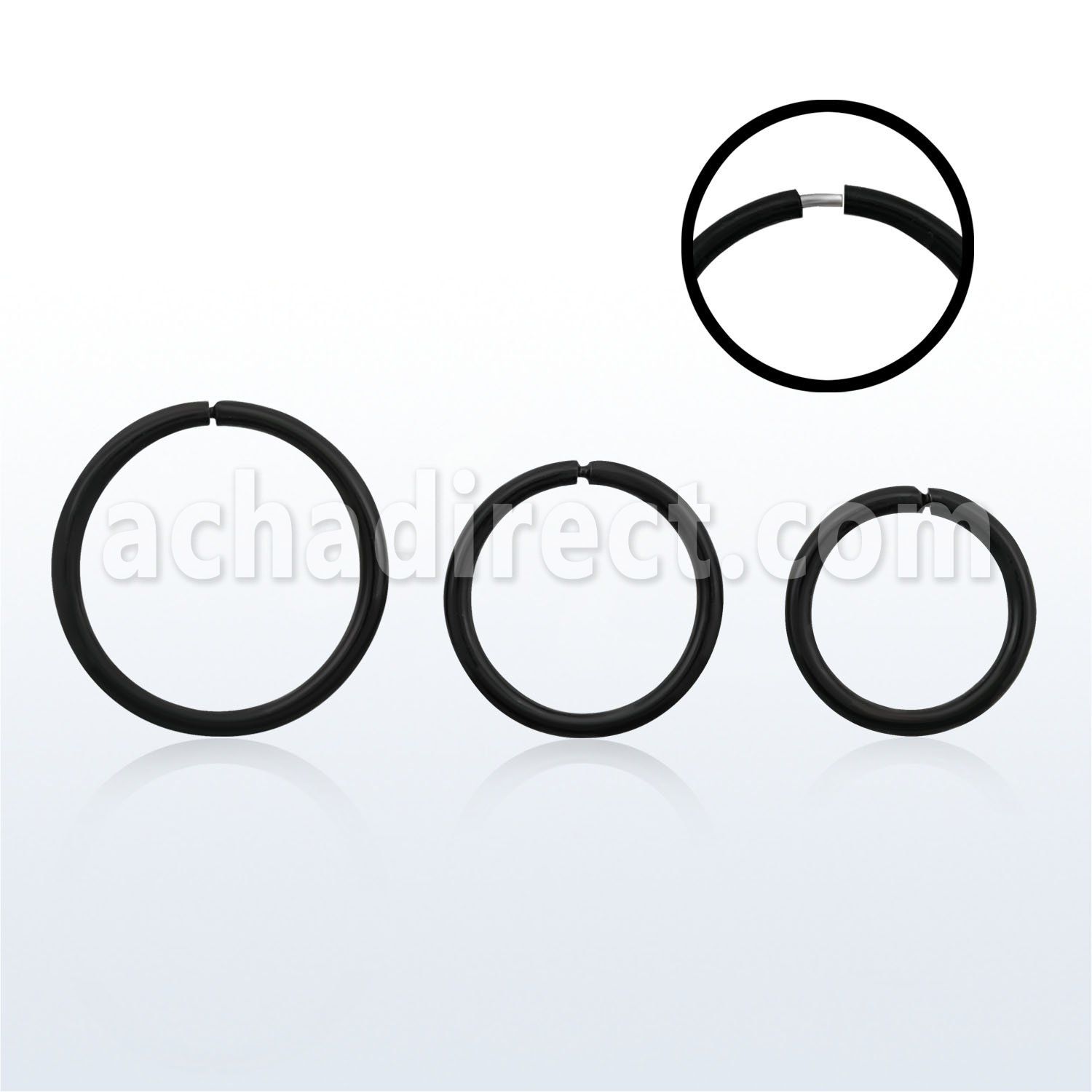 nr31bl aro nariz continuo plata 925 negra 1mm mayorista