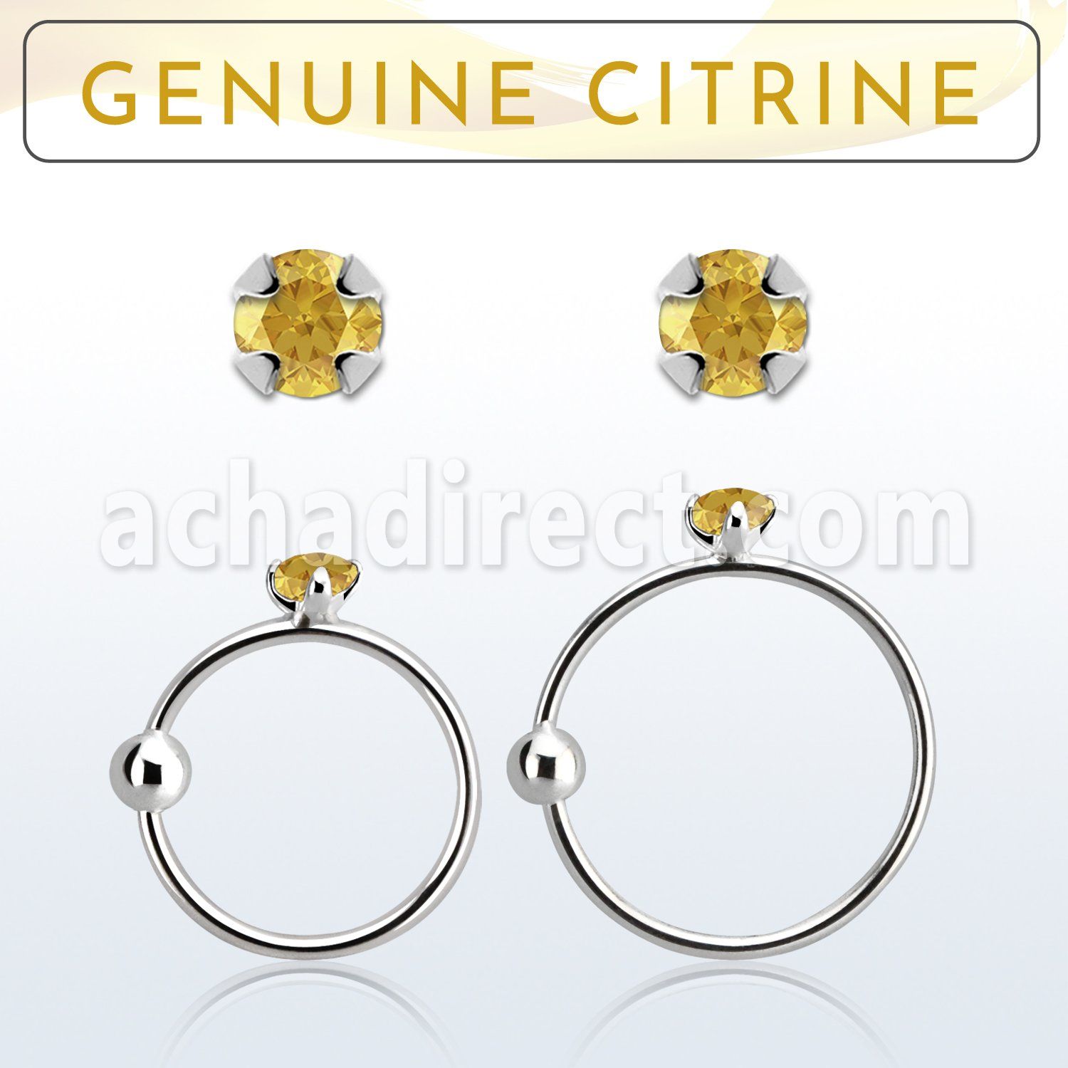 nrge6 aro nariz plata 925 0 6mm bola citrino 2mm distribuidor