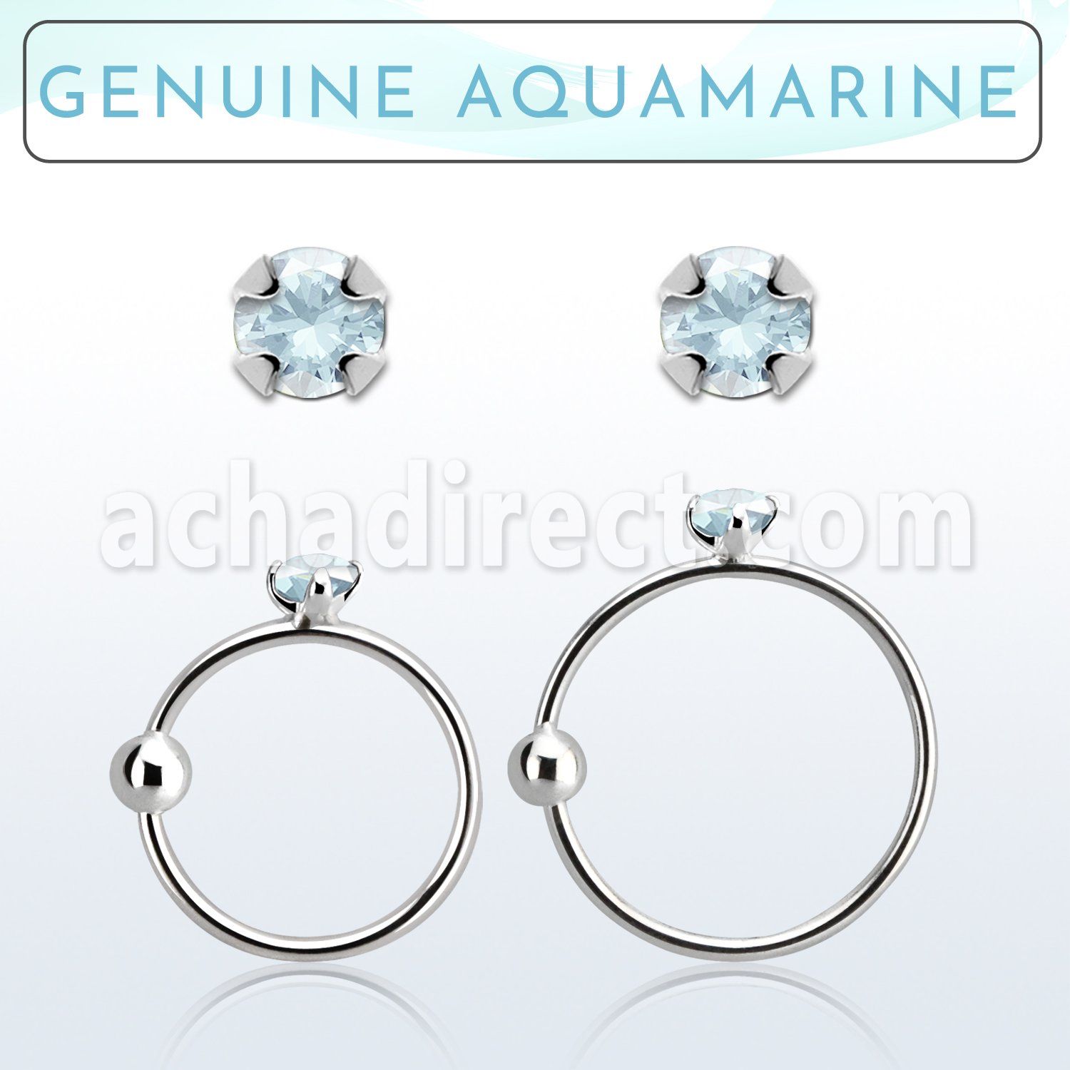 nrge8 aro nariz plata 925 0 6mm bola aguamarina 2mm distribuidor mayorista