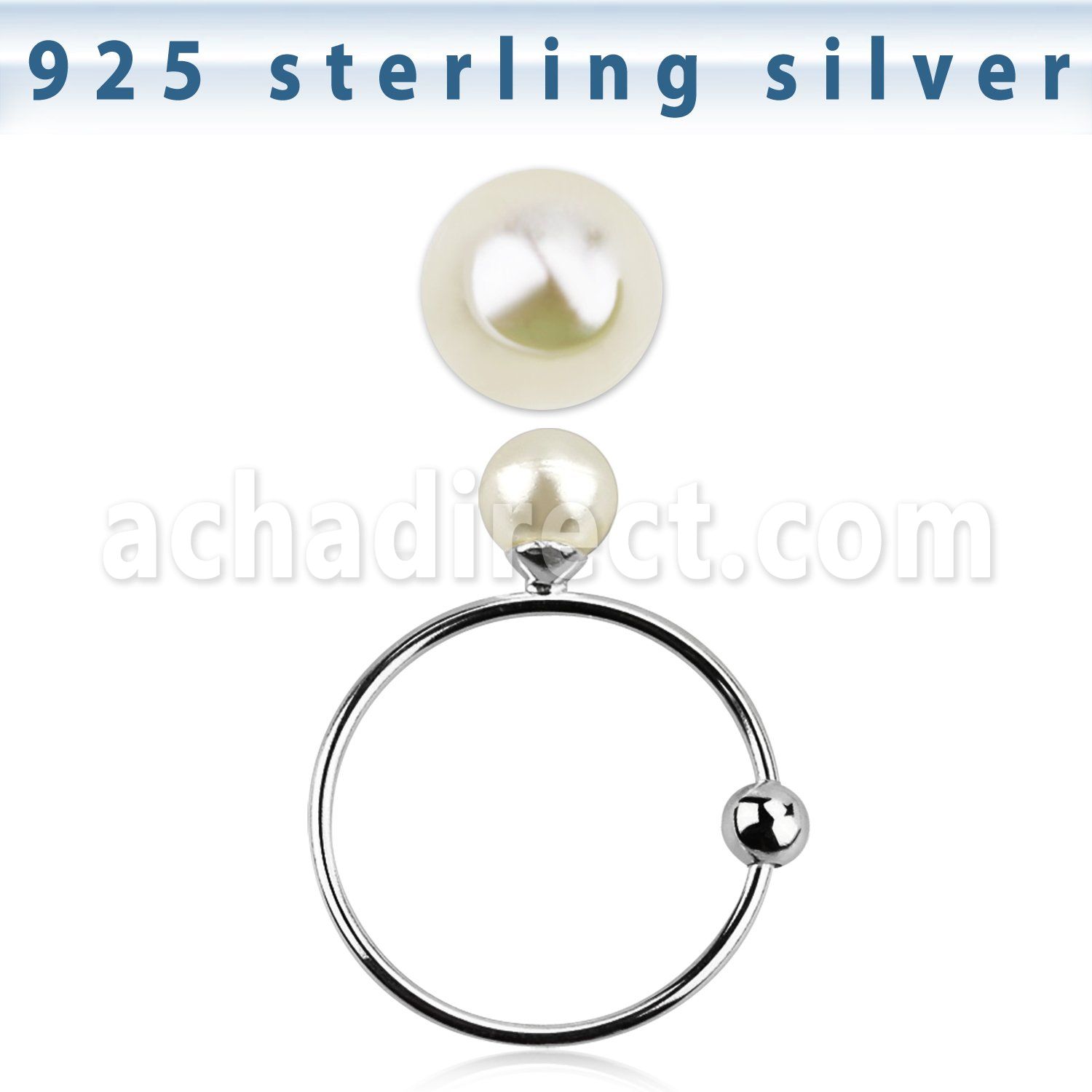 ns06pr3 aro nariz plata 925 0 6mm 10mm bola perla plata 3mm mayorista