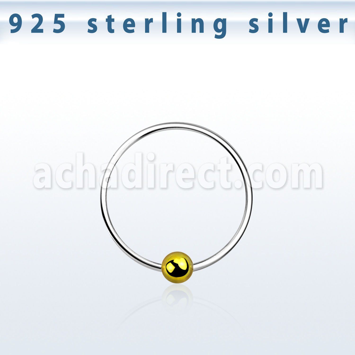 ns07gb aro nariz plata esterlina 0 6mm bola oro 12mm 1 pieza venta