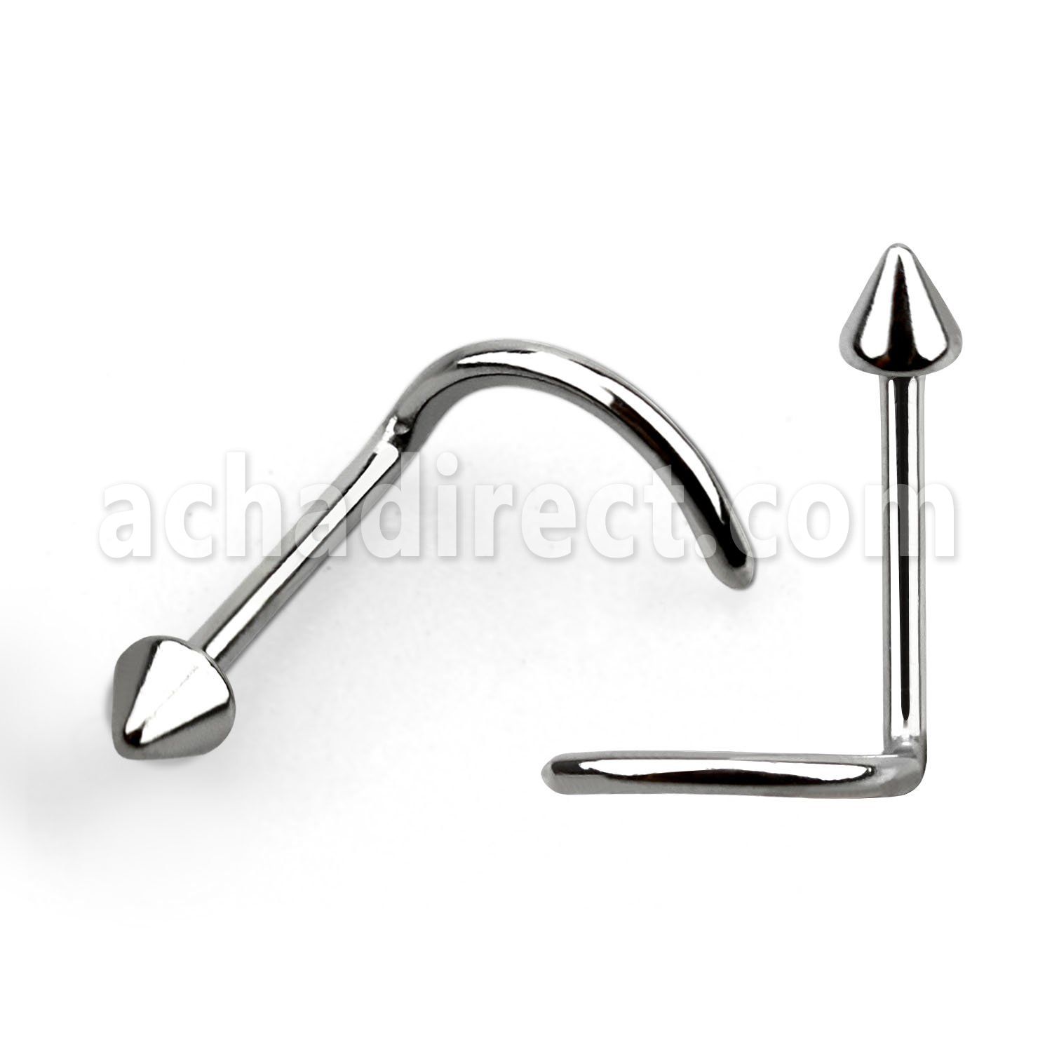nscn piercing nariz l acero quirurgico brillo espejo cono 2mm distribuidor mayorista