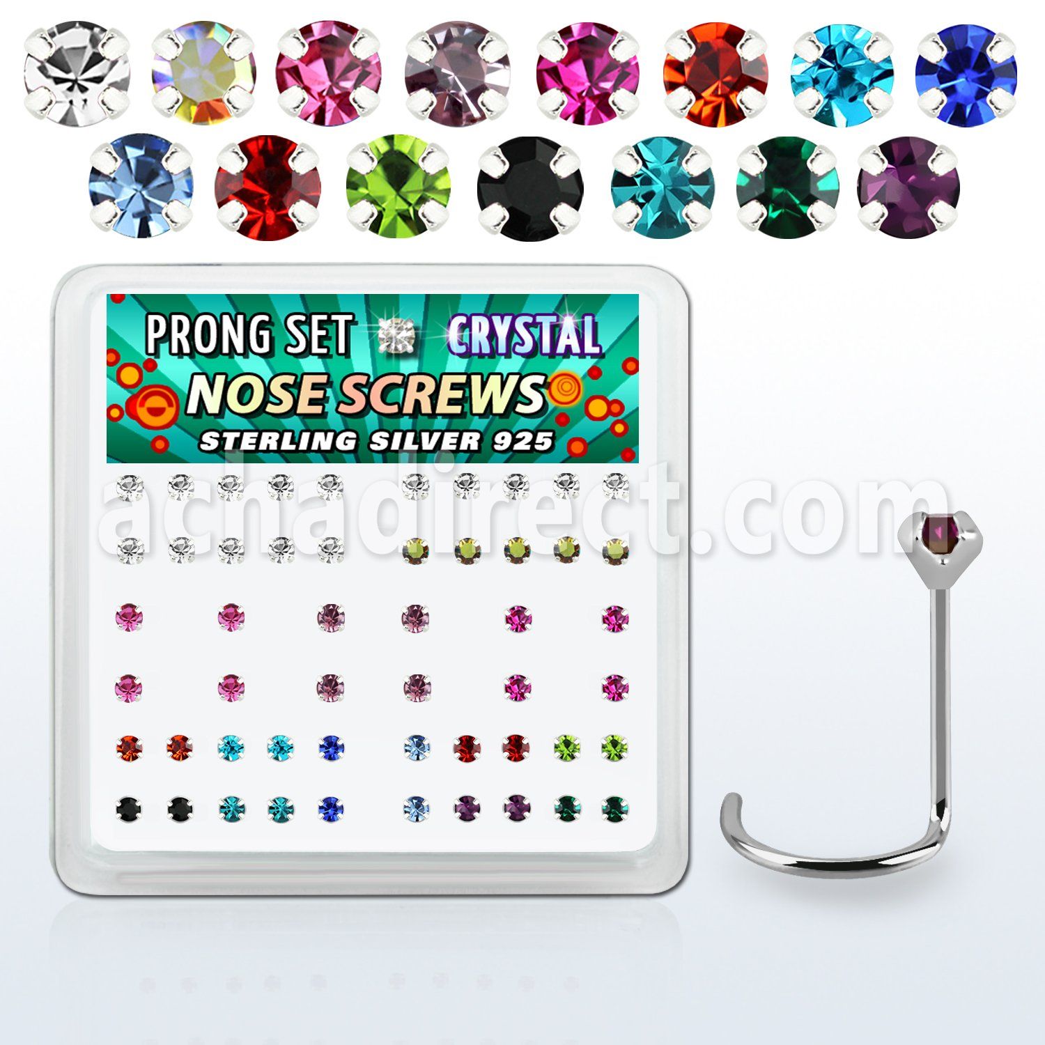 nwp14mx display caja 52 piercing nariz l plata esterlina distribuidor