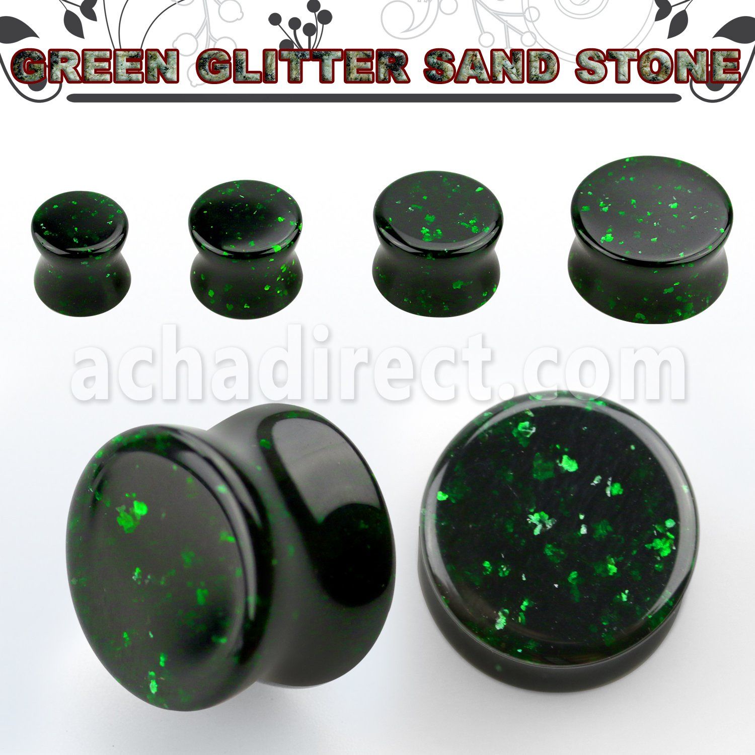 pgsgg plug doble flare pulida verde brillante mayorista
