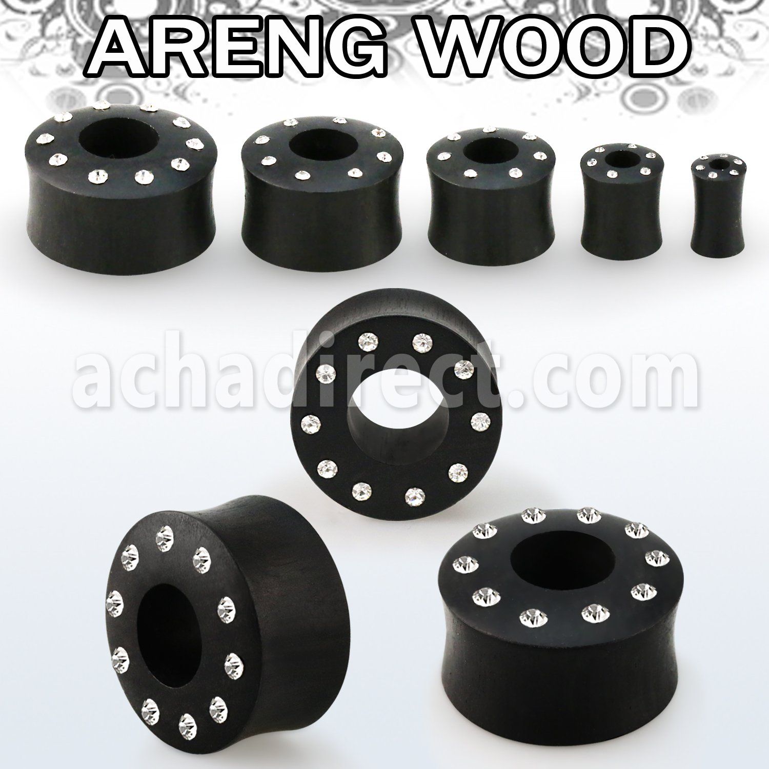 pwkkcc dilatacion tunel doble flare madera areng cristal alrededor borde distribuidor