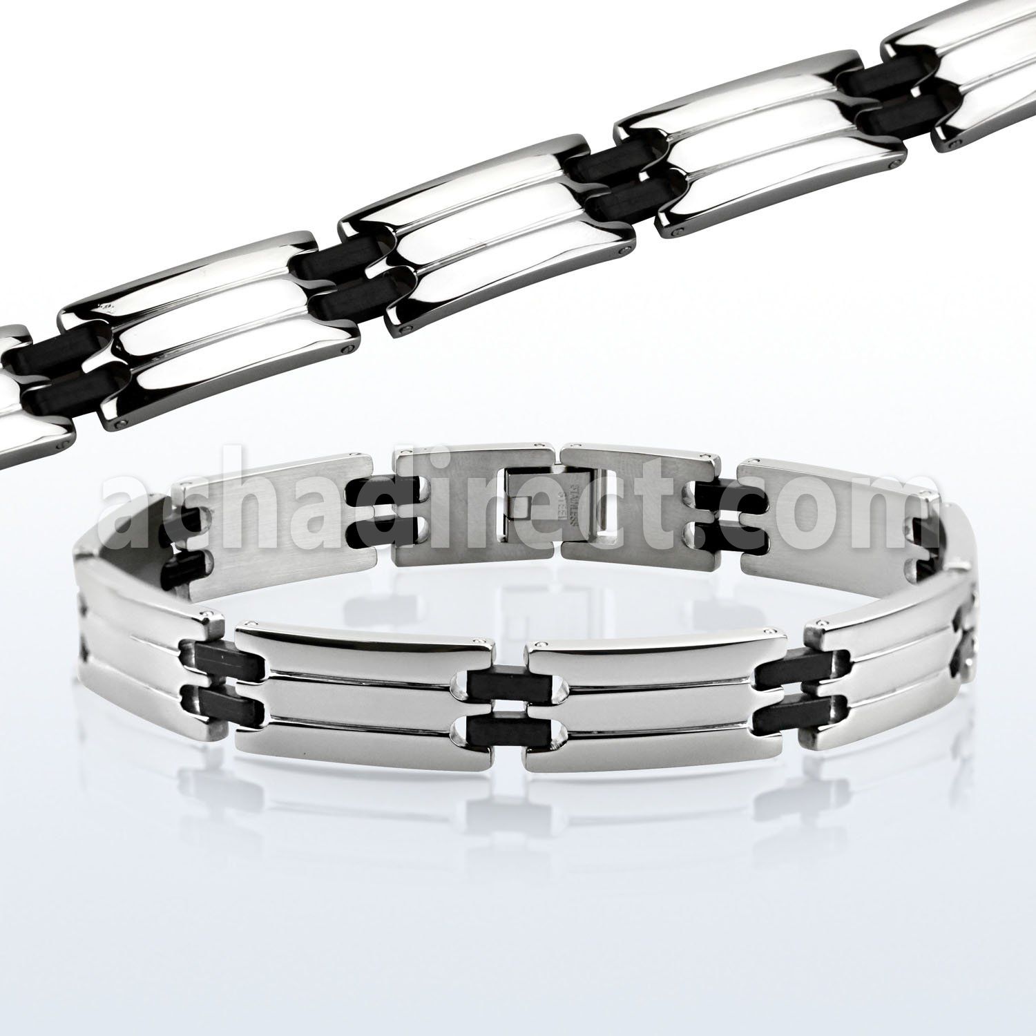 rsb32 brazalete acero inoxidable brillo espejo bisagras goma mayorista