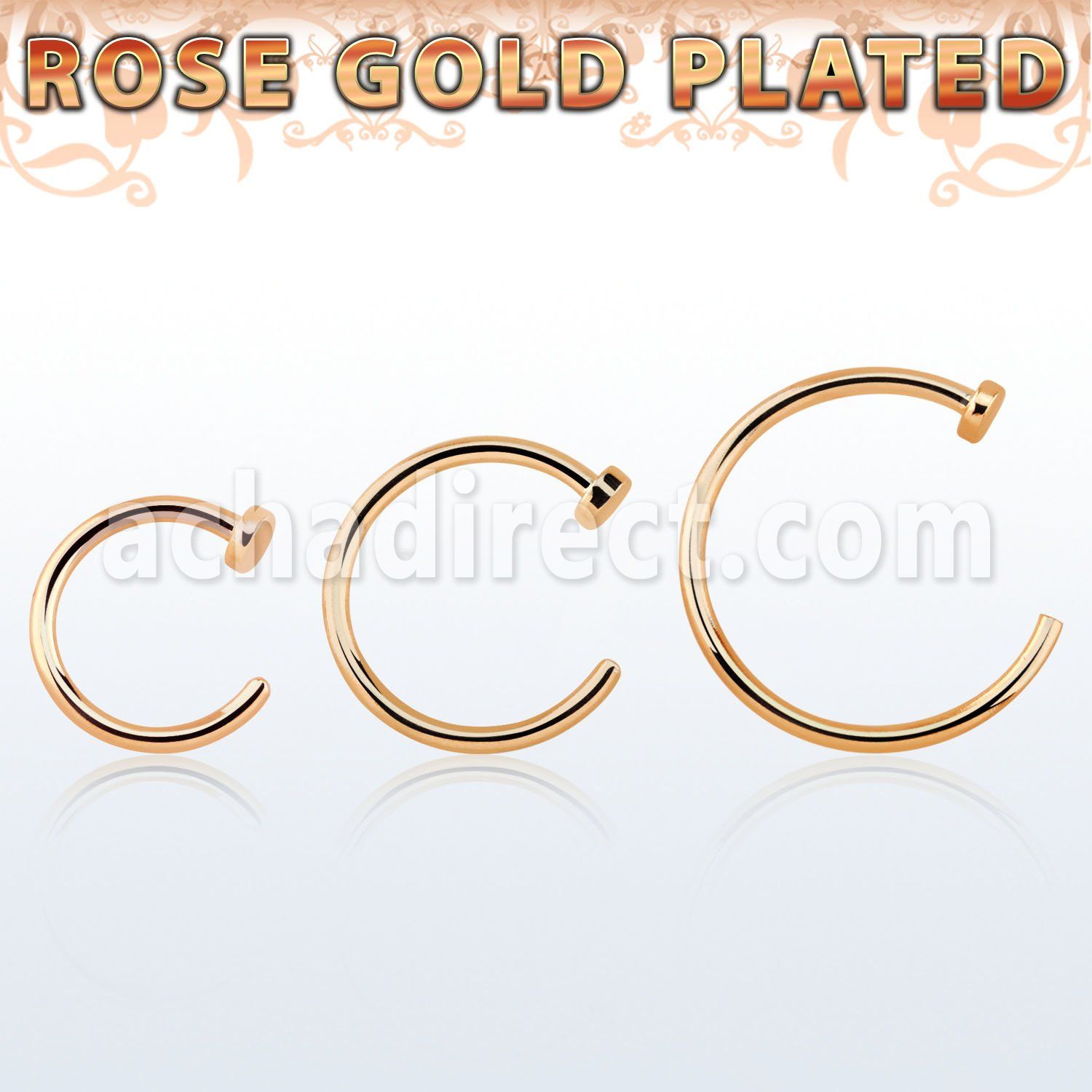 rscln20 clip nariz falso plata esterlina oro rosa venta
