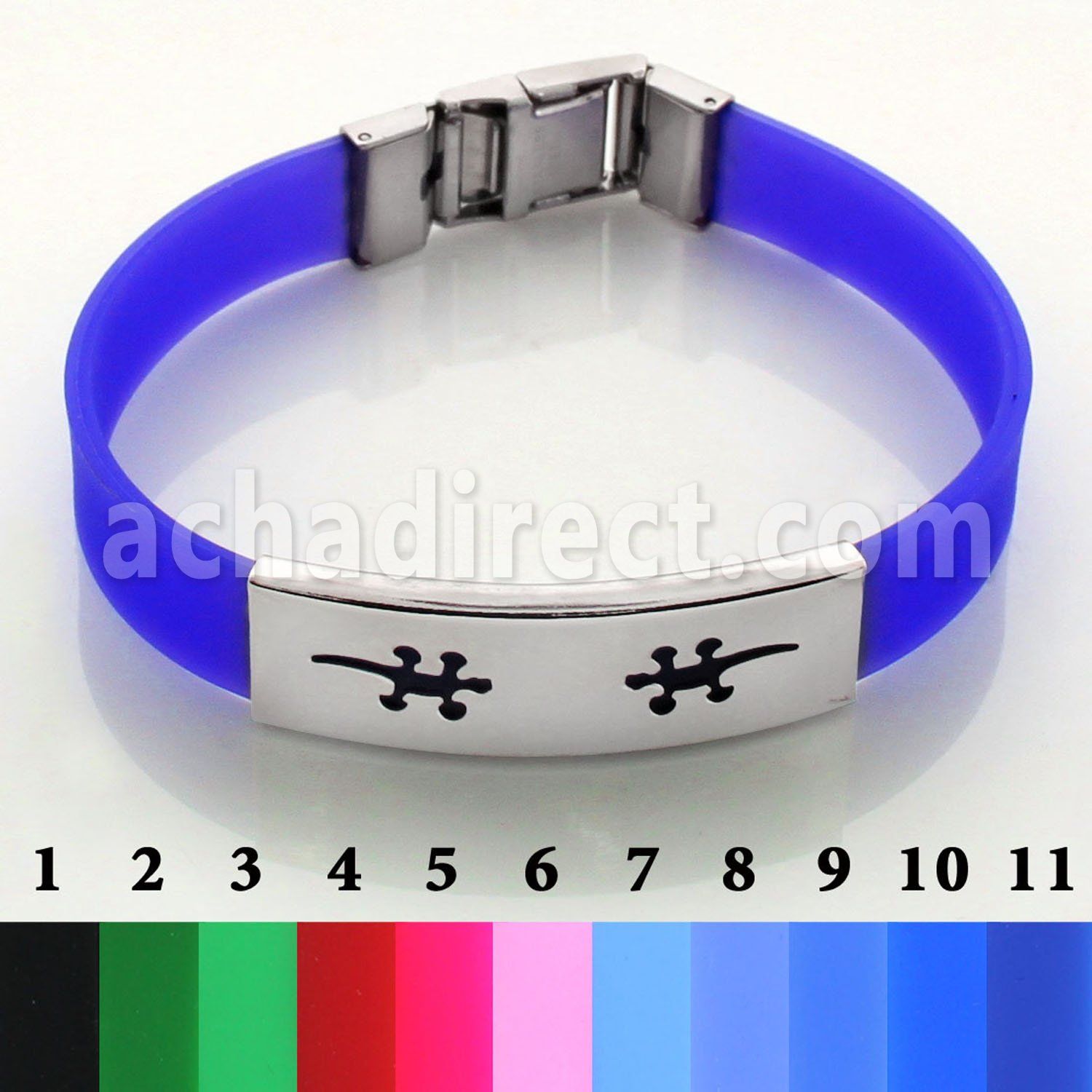 sbl16 brazalete banda piel color placa brillo espejo acero inoxidable lagartos grabados al por mayor