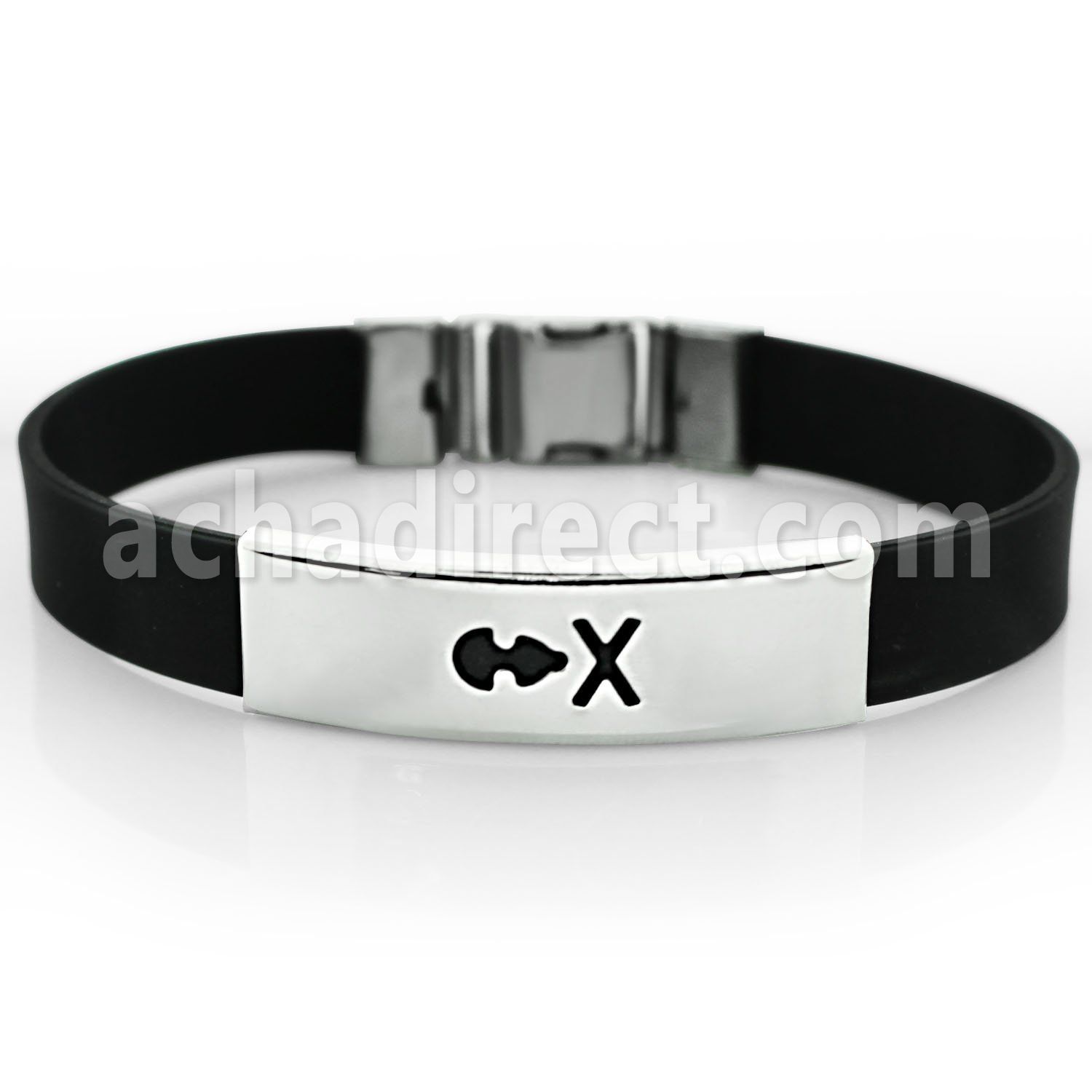 sbl22 brazalete banda piel placa acero inoxidable x grabado al por mayor