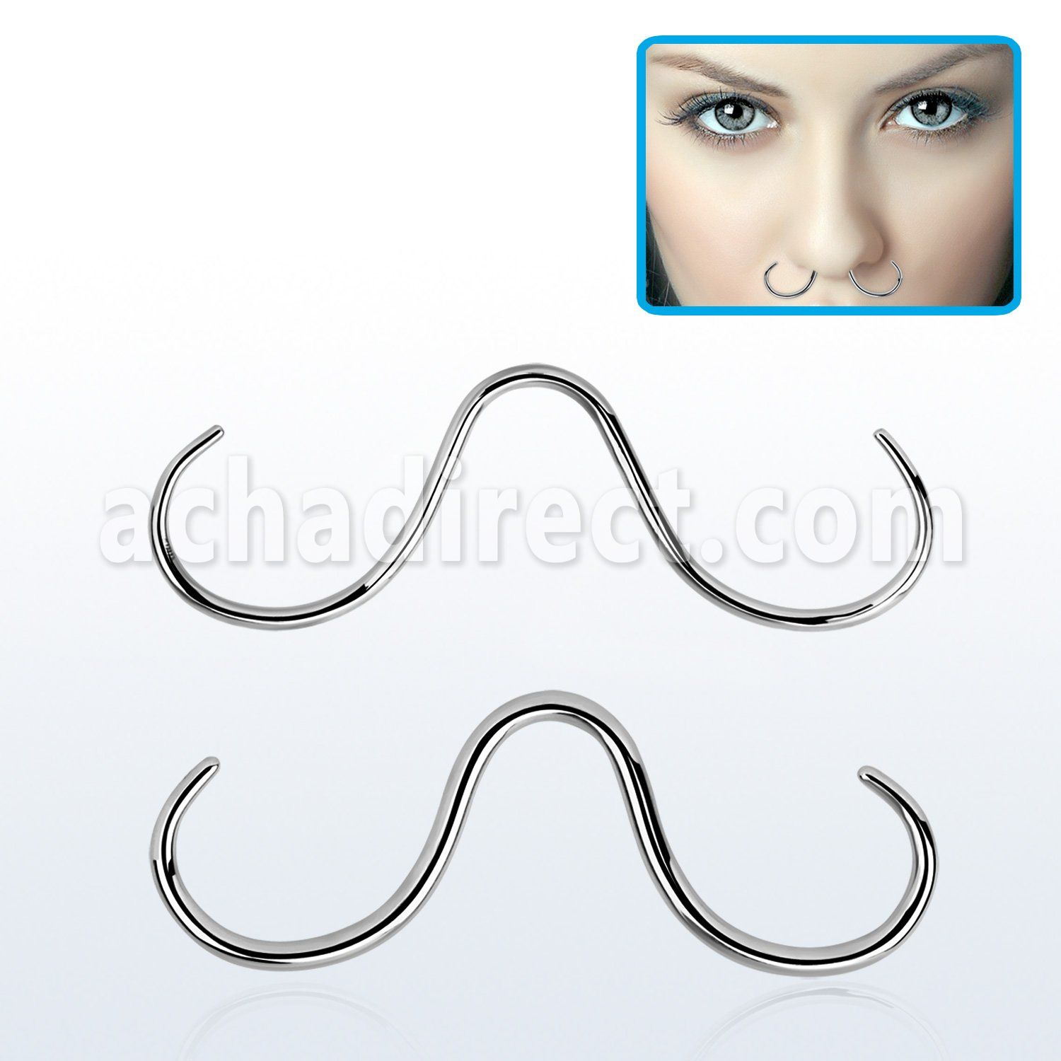 sepm septum retenedor retainer acero quirurgico brillo espejo bigote distribuidor