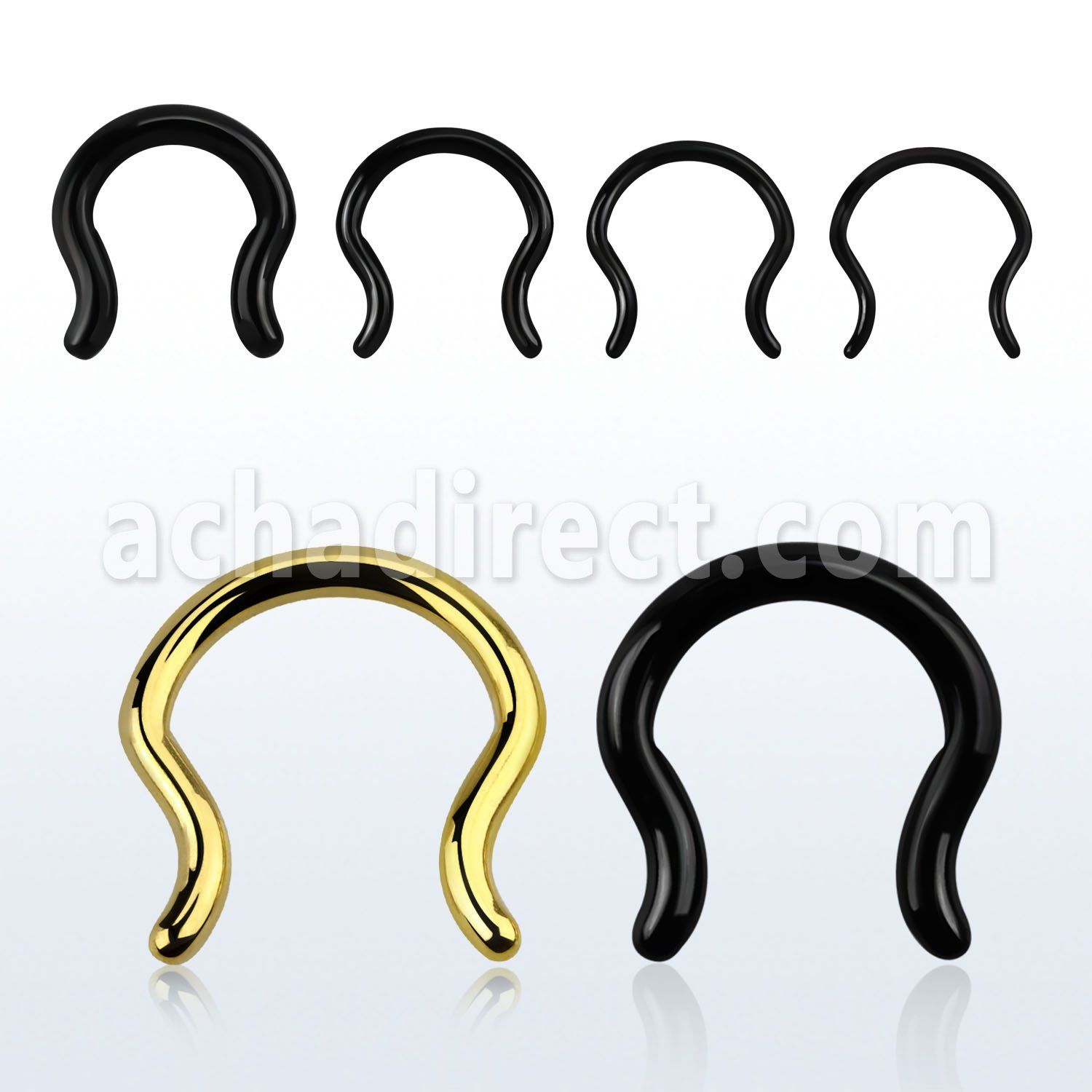septd septum retenedor retainer acero 316l pvd negro campana hacia fuera distribuidor mayorista
