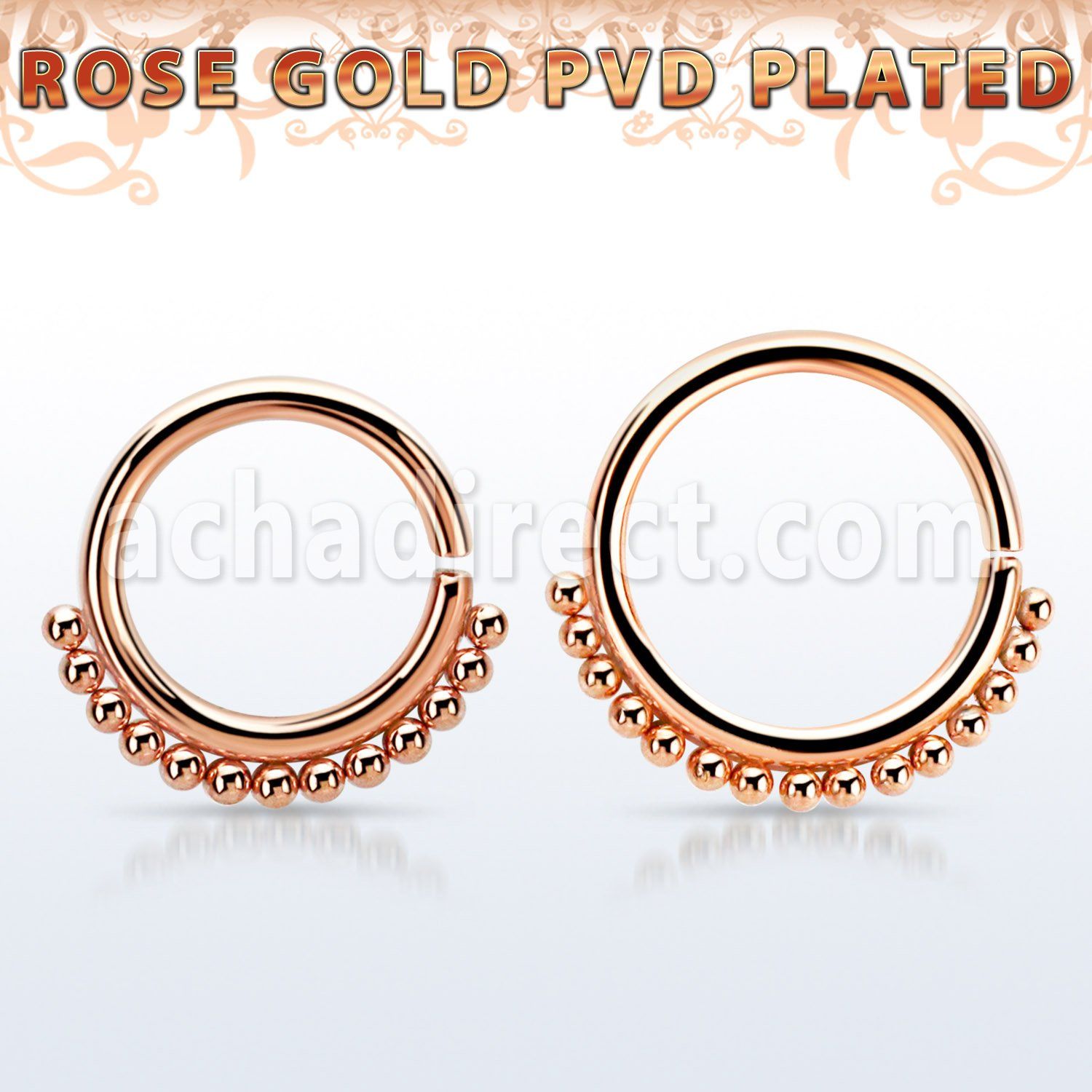 septtn septum acero quirurgico recocido oro rosa cuentas inferior mayorista