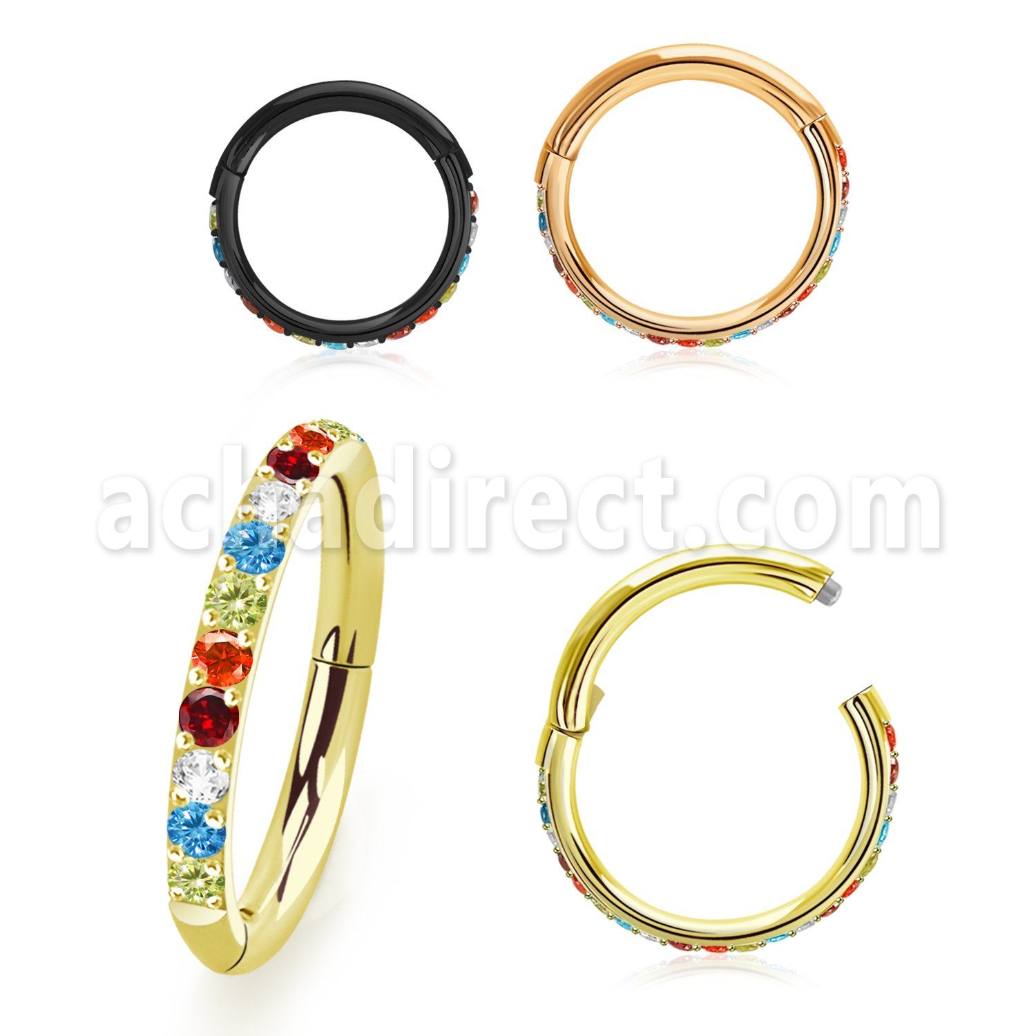 sgsh10rbt pvd steel hinged segment ring 16g outward cnc