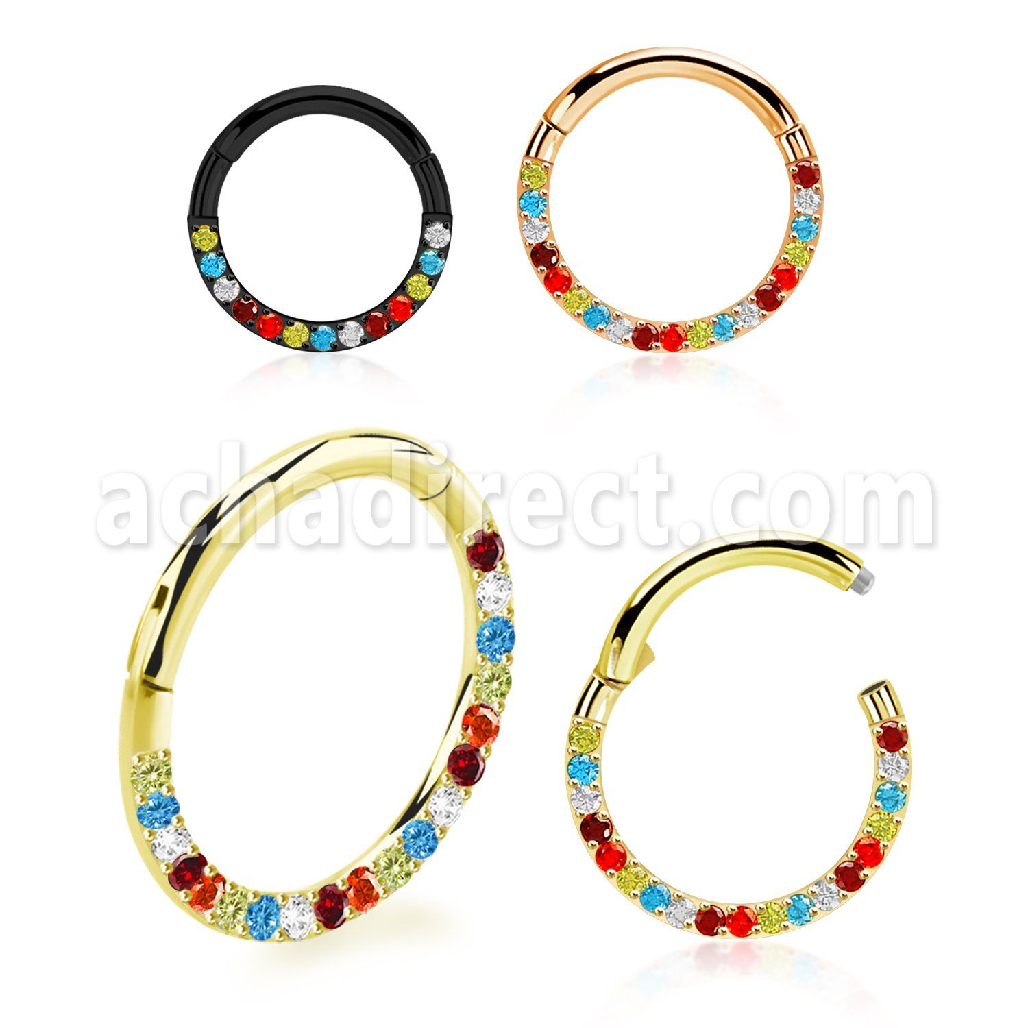 sgsh11rbt pvd steel hinged segment ring 16g side facing cnc