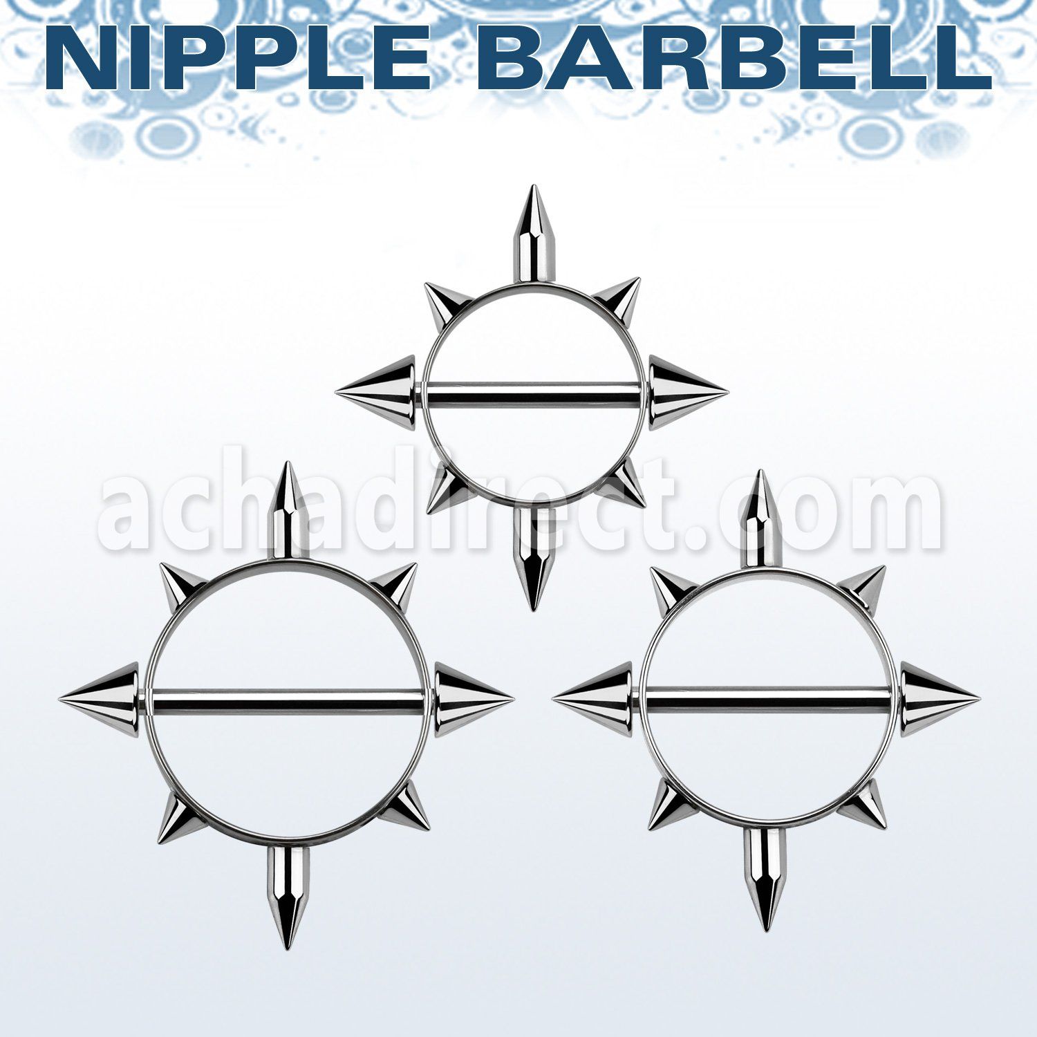 snpc pezonera redonda pinchos barbell acero quirurgico conos 5mm al por mayor