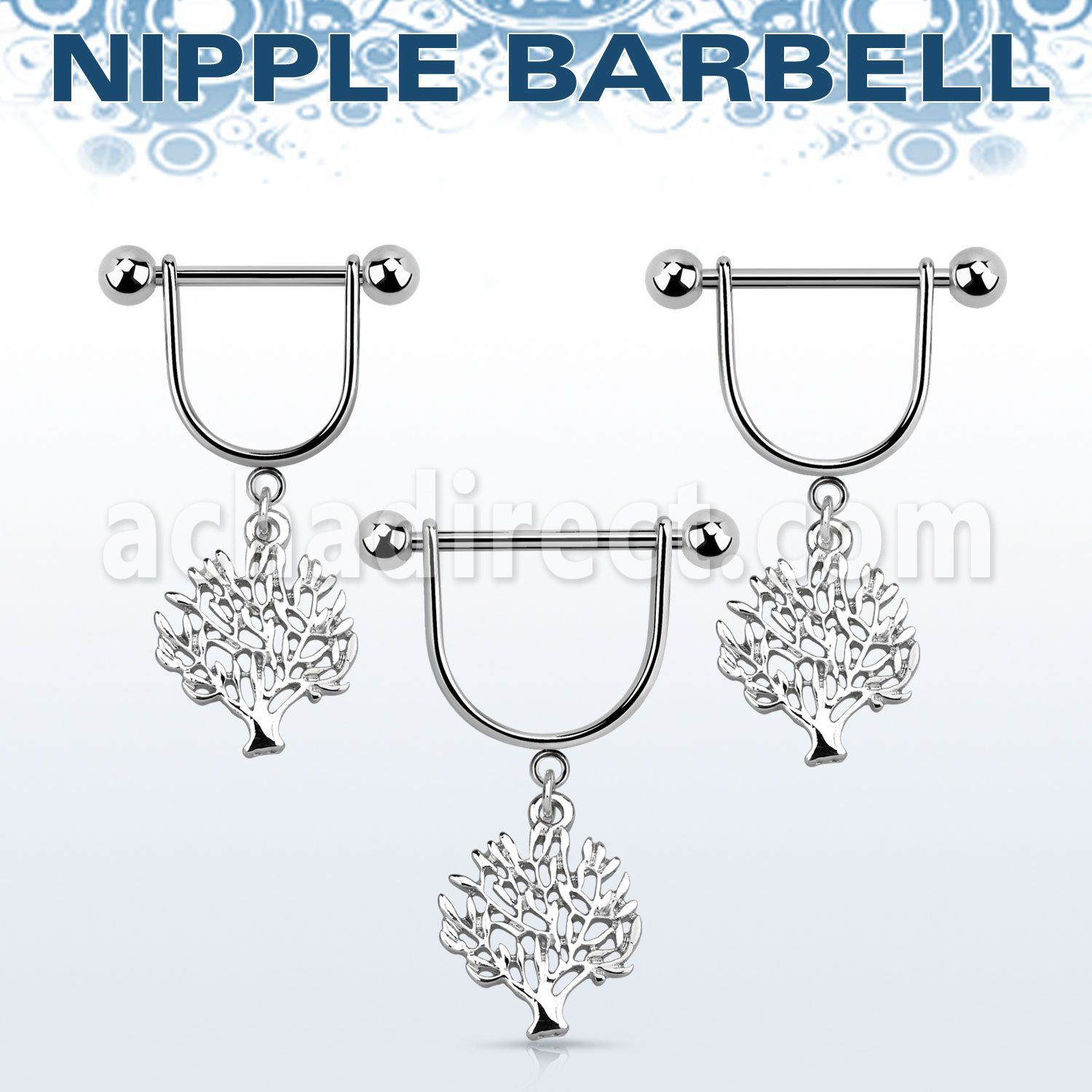 snpod2 barbell pezon estribo acero quirurgico bolas 5mm arbol vida colgado al por mayor