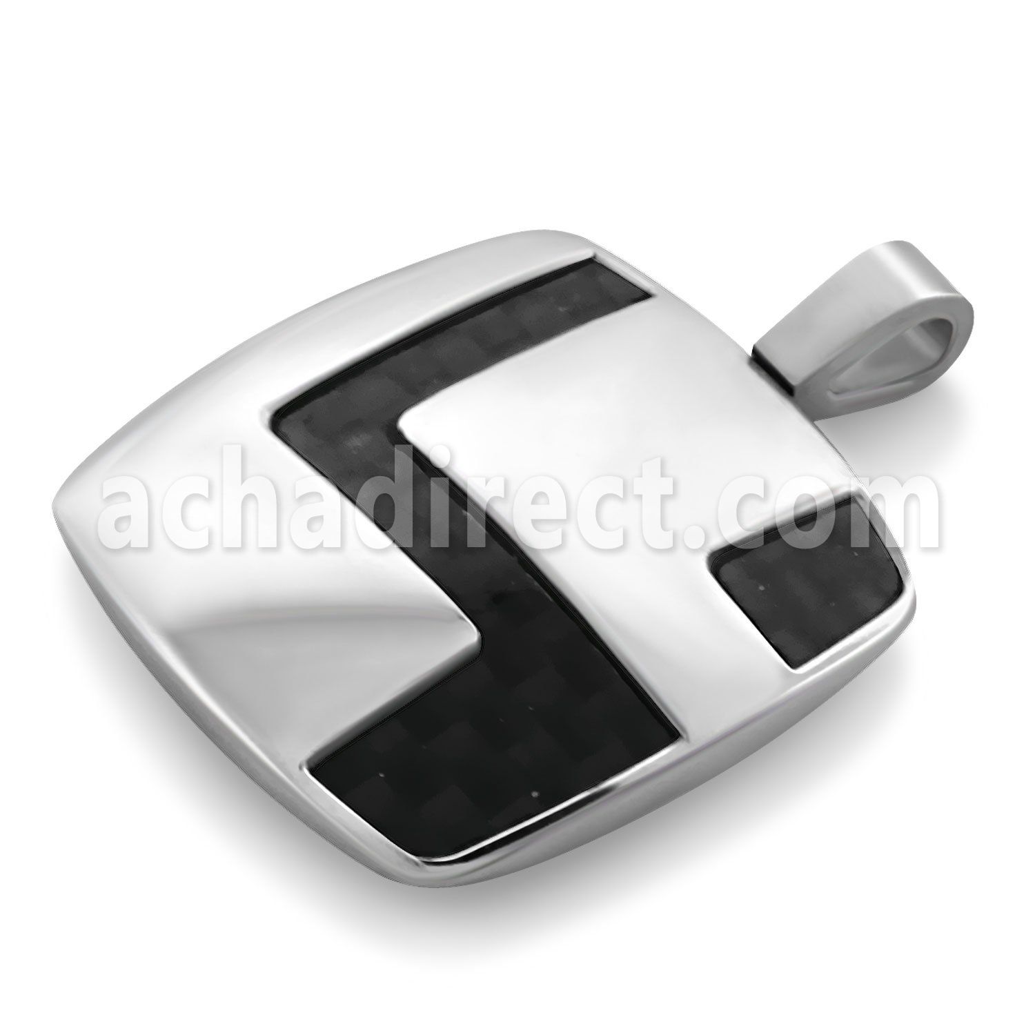 spd80 colgante cuadrado acero inoxidable brillo espejo detalles fibra carbono negra zigzag distribuidor