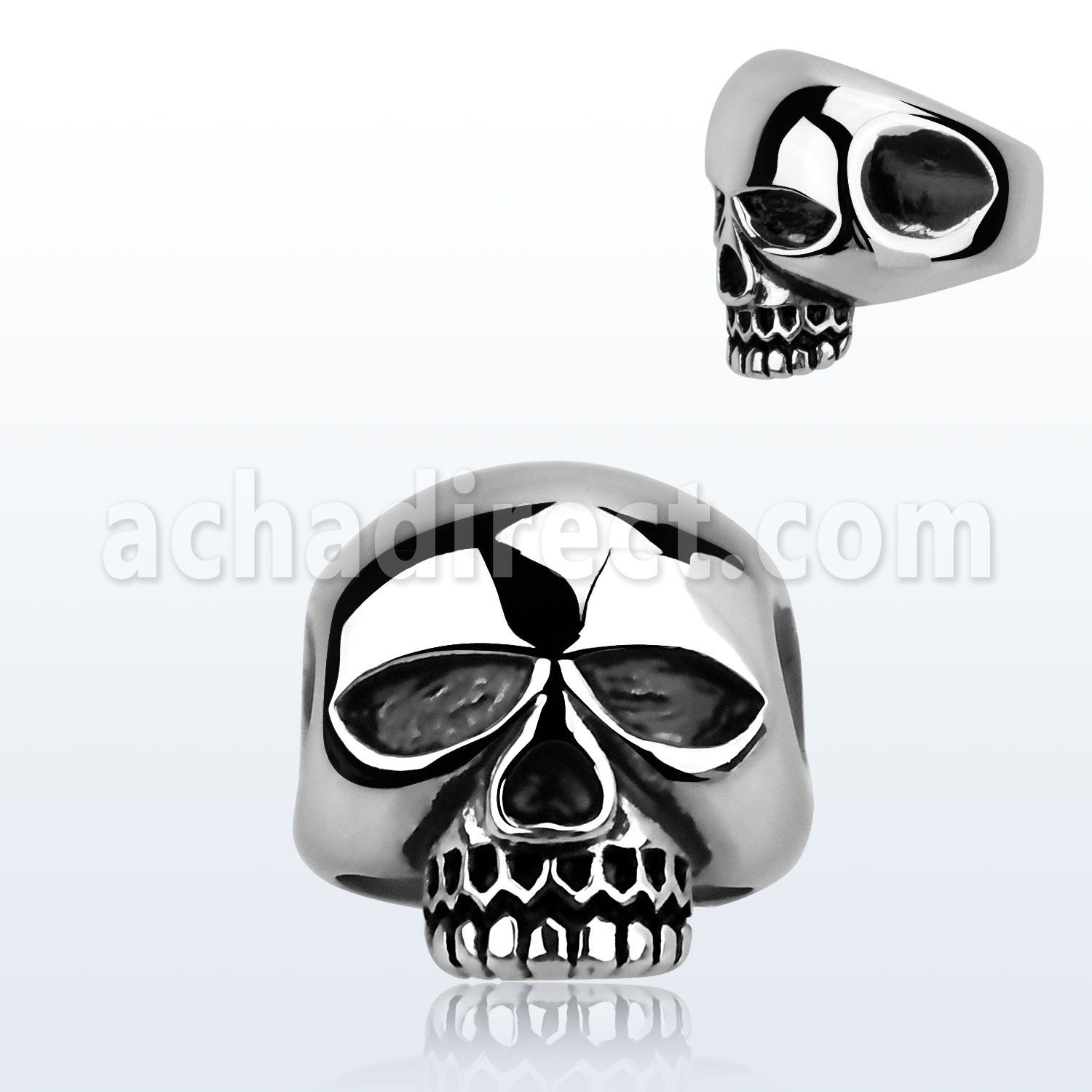 sr171 anillo calavera acero inoxidable brillo espejo venta