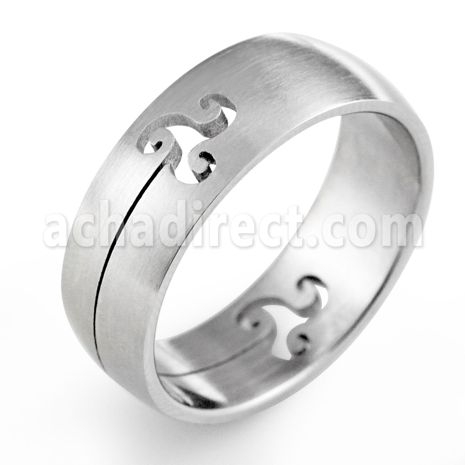 sr290 anillo cortado acero inoxidable mate triskel cortado distribuidor mayorista