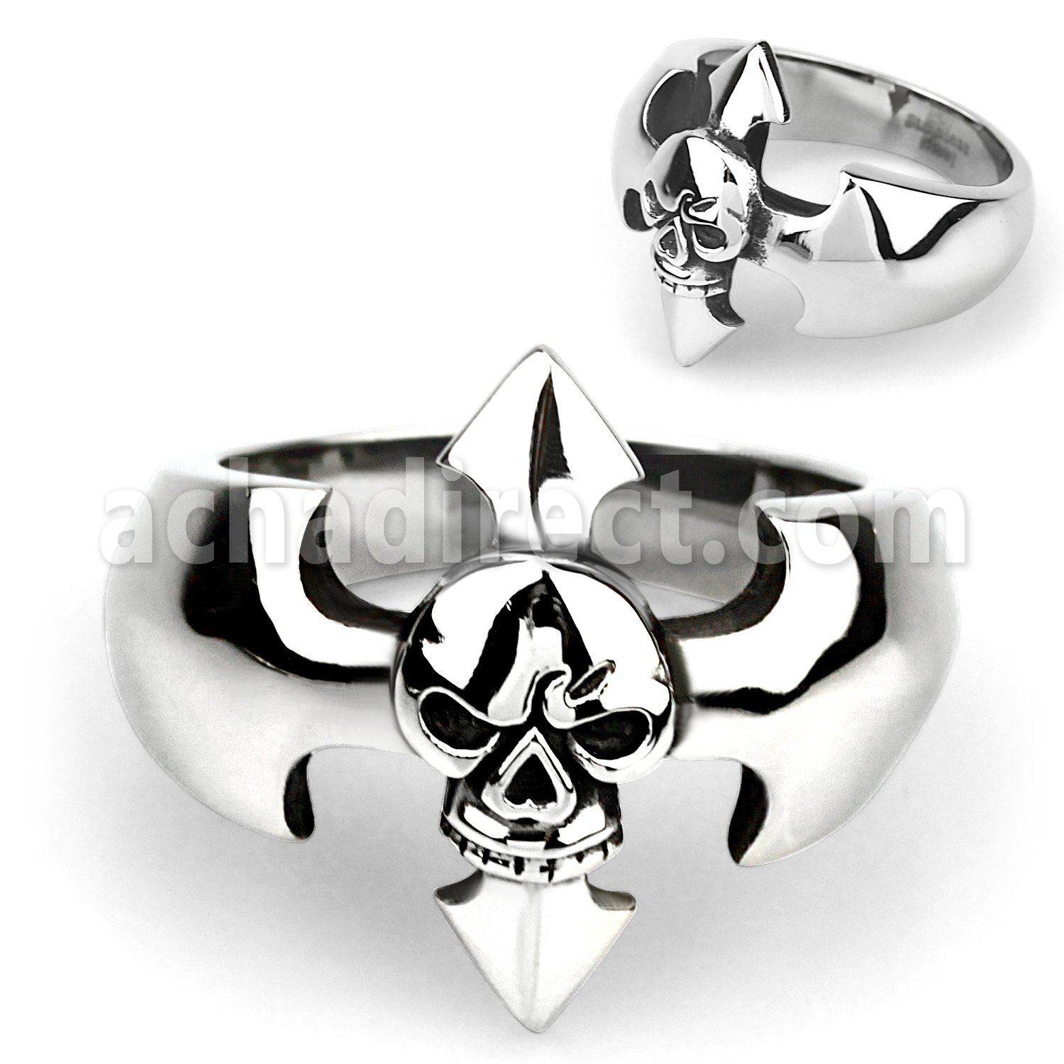 sr339 anillo acero 316l calavera brillo espejo distribuidor mayorista