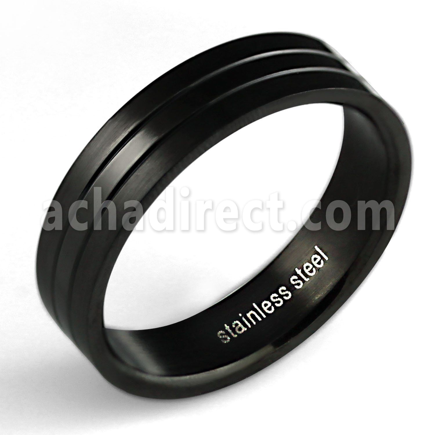 srb20 anillo 3 grabable acero inoxidable anodizado negro mate banda brillo espejo distribuidor