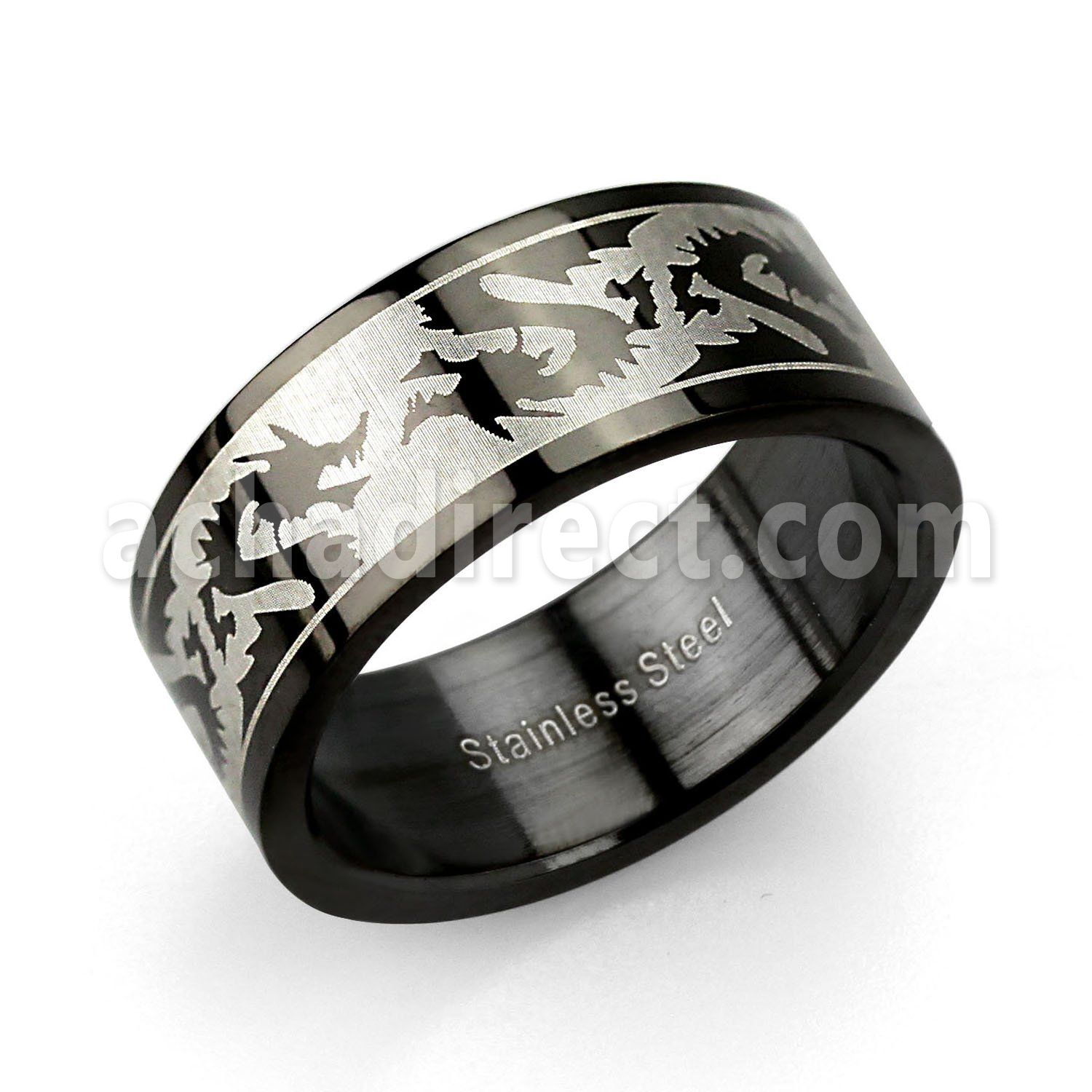 srb25 anillo acero inoxidable anodizado negro dragon distribuidor mayorista