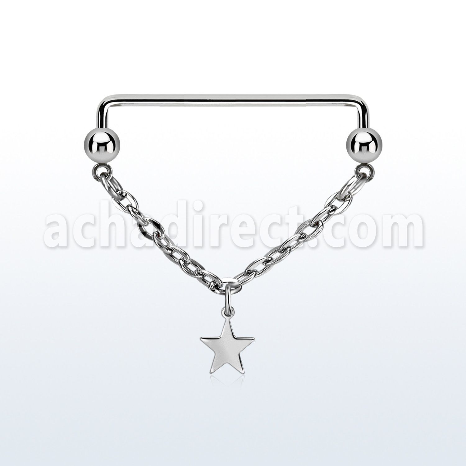 steel industrial surface barbell w small chain & star