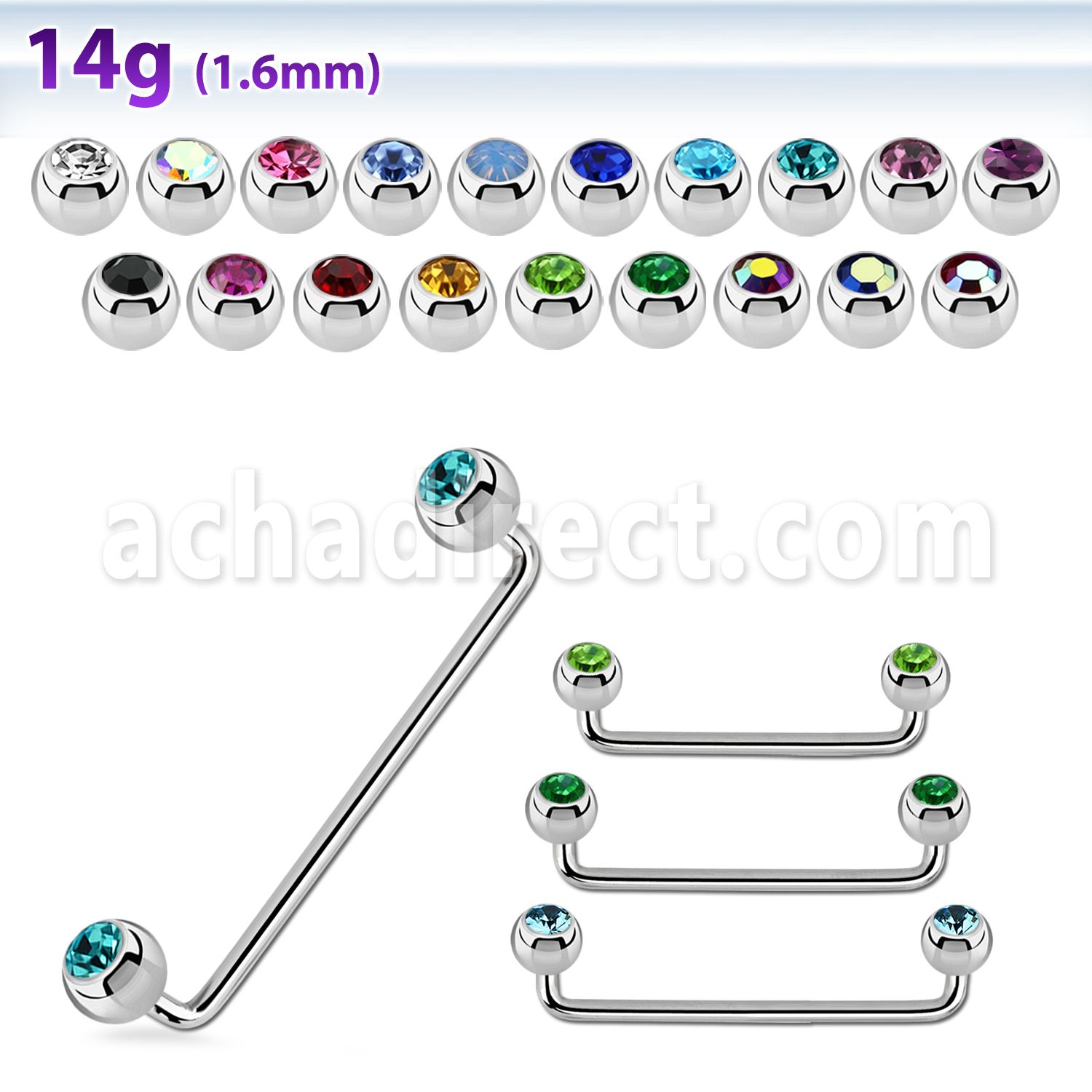 sub2cx barbell superficial industrial acero quirurgico 90 grados bolas joya bisel 5mm venta