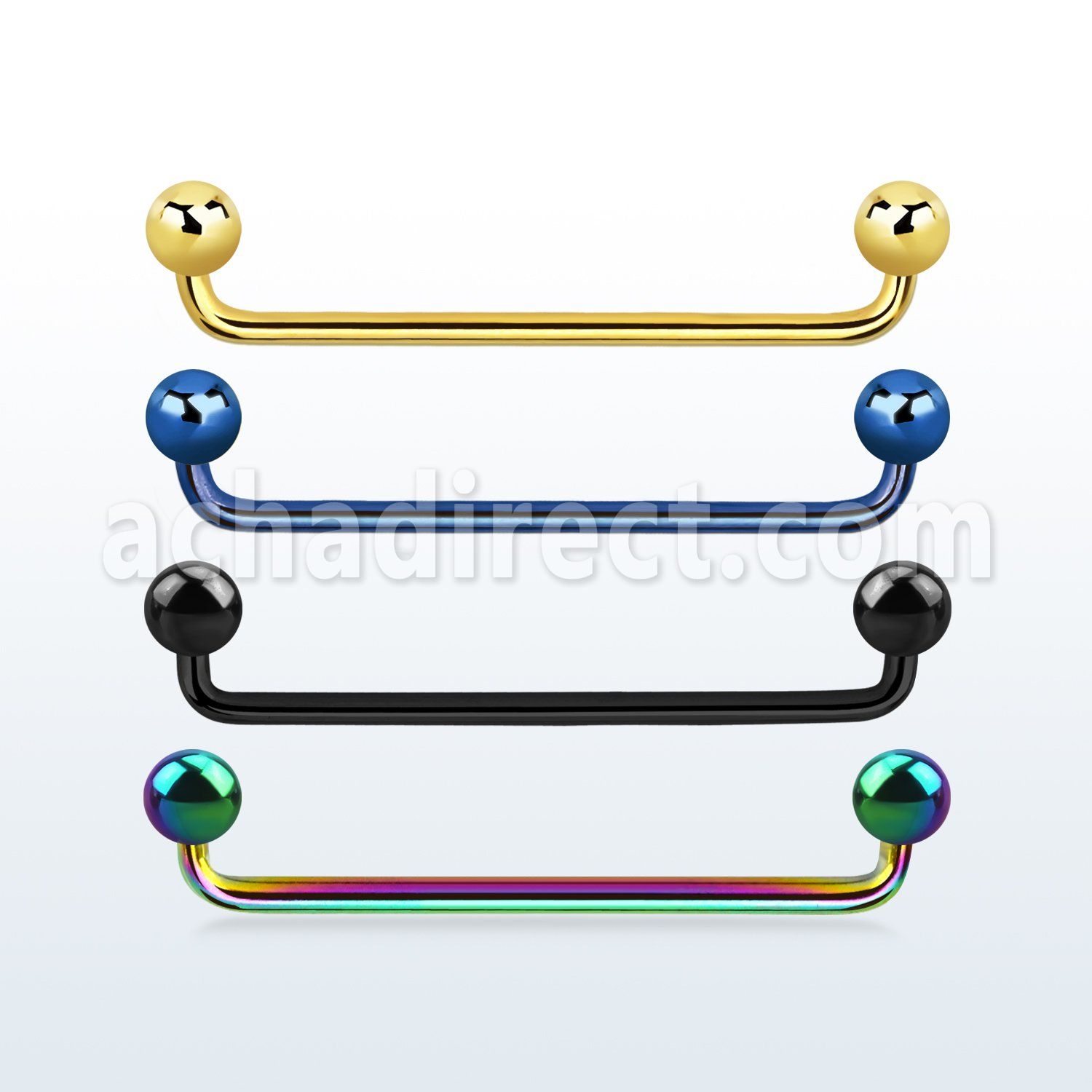 subta barbell superficial industrial acero 316l anodizado 90 grados bolas 5mm 35mm al por mayor