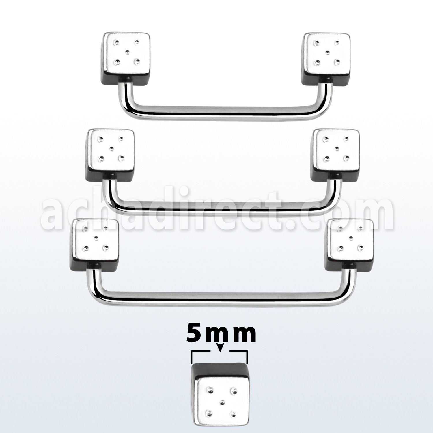 suddi5 barbell superficial industrial acero quirurgico 90 grados dados 5mm distribuidor