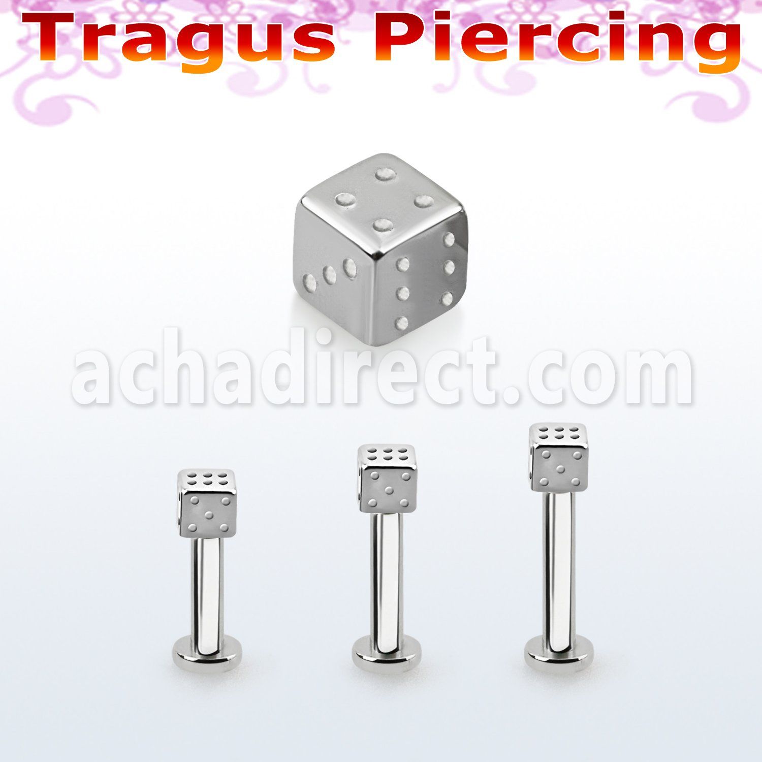 tlbsdi3 labret tragus acero 316l base redonda 2 5mm tragus piercing dado 3mm distribuidor mayorista