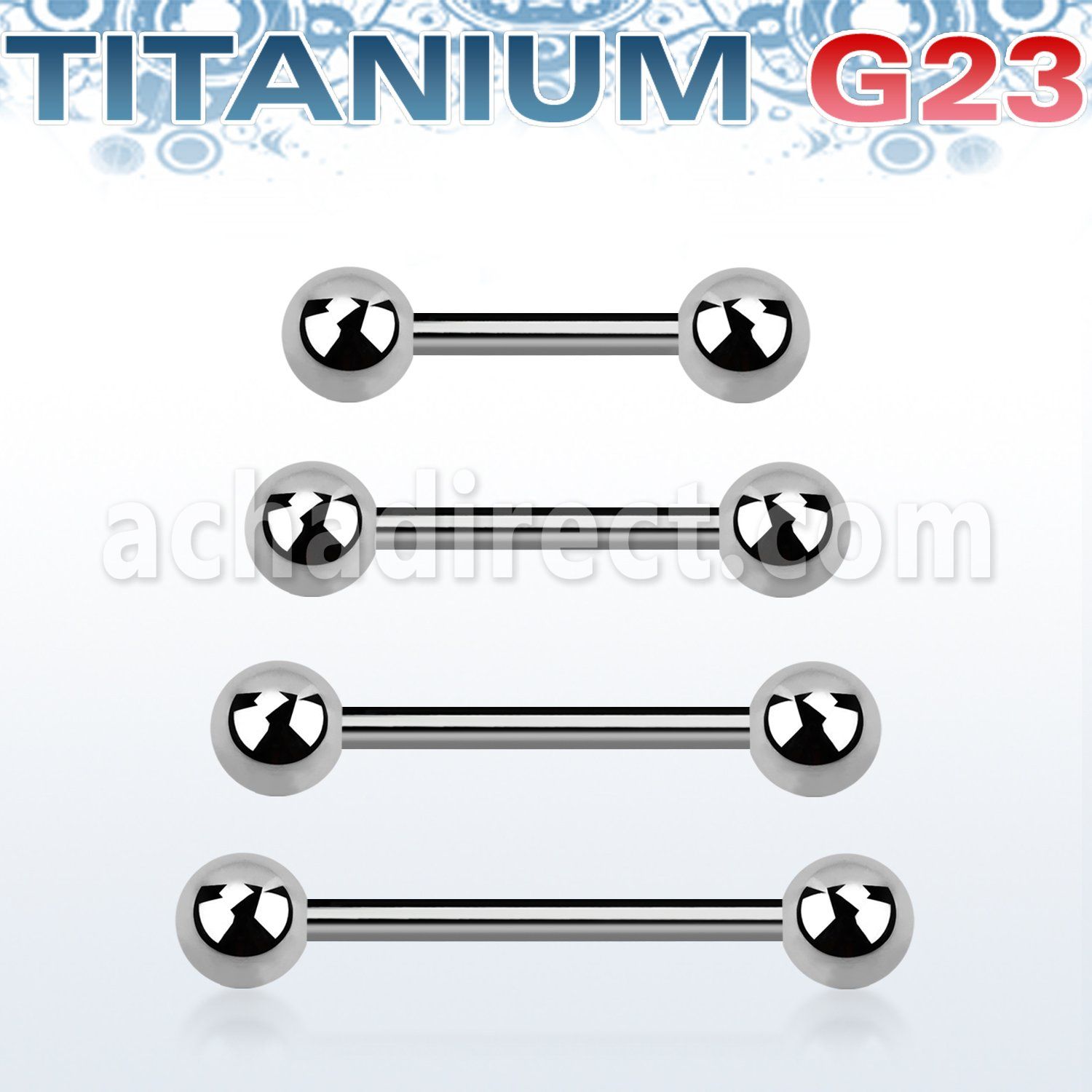 ubbnpg barbell pezon titanio g23 bolas 5mm distribuidor