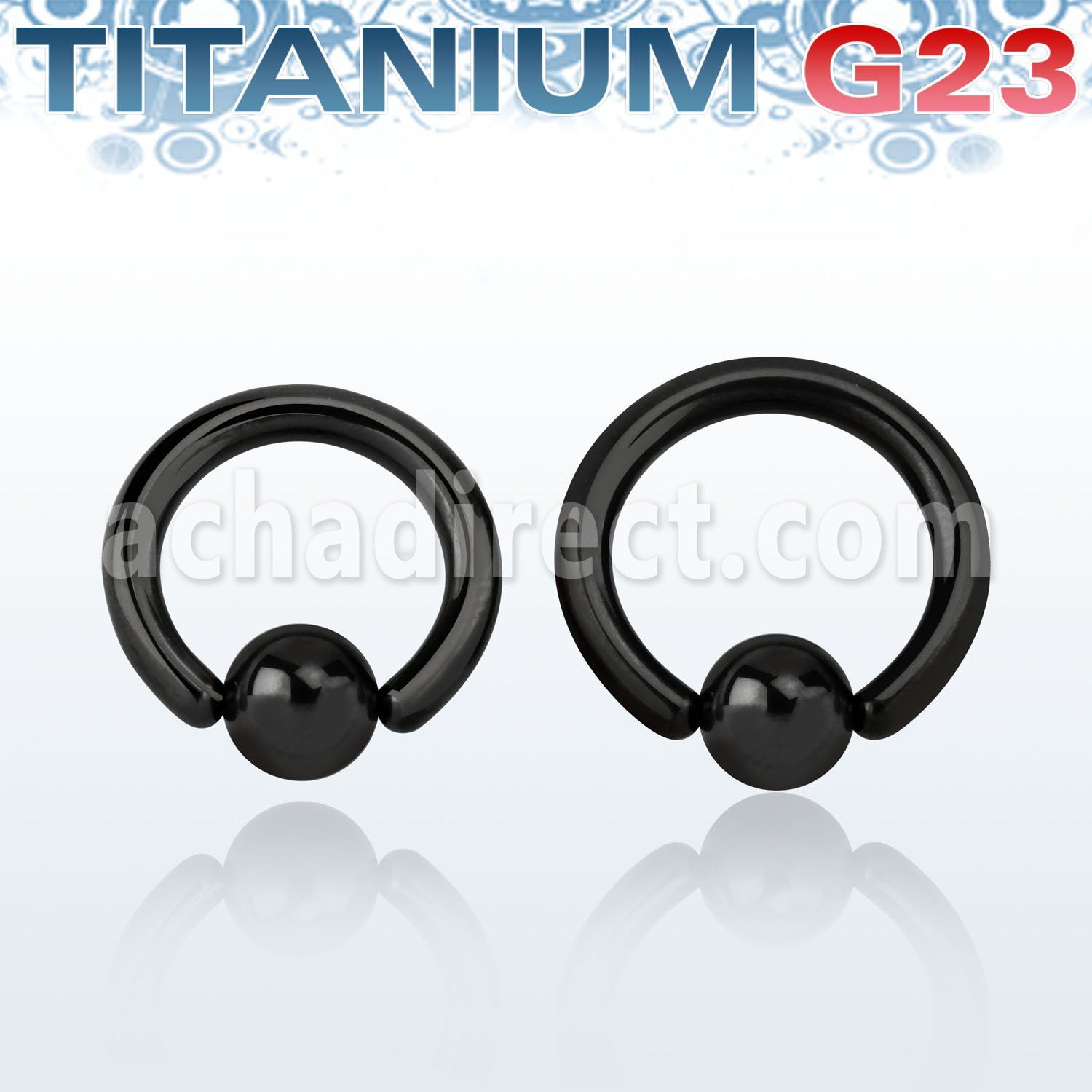 ubcrt8 aro bola presion titanio g23 anodizado negro 3mm bola 8mm mayorista