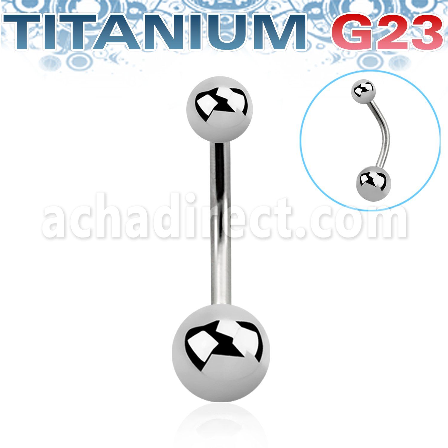 ubns piercing ombligo titanio g23 bola titanio liso 5mm e 6mm distribuidor mayorista