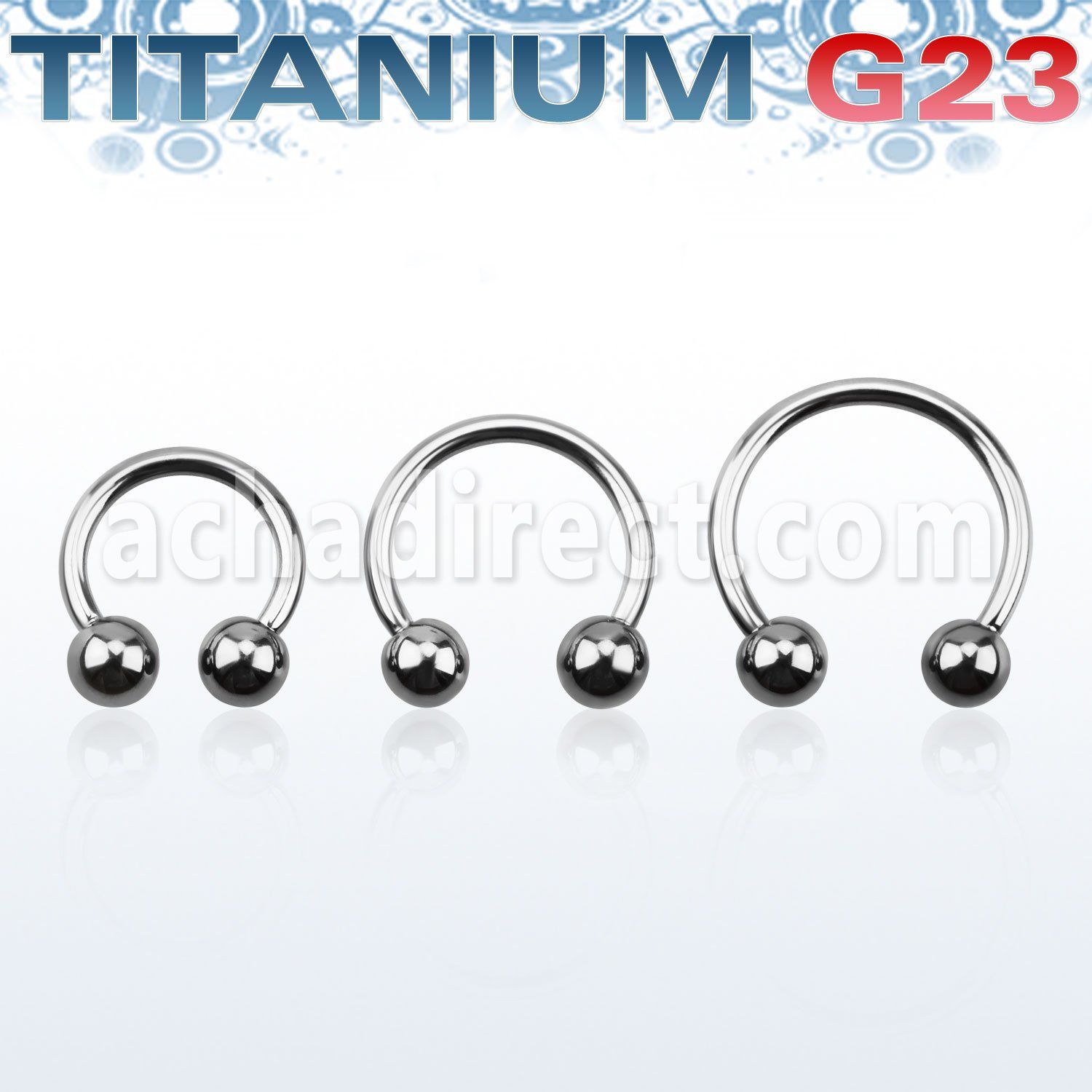 ucbb5 barbell circular titanio g23 bolas 5mm al por mayor