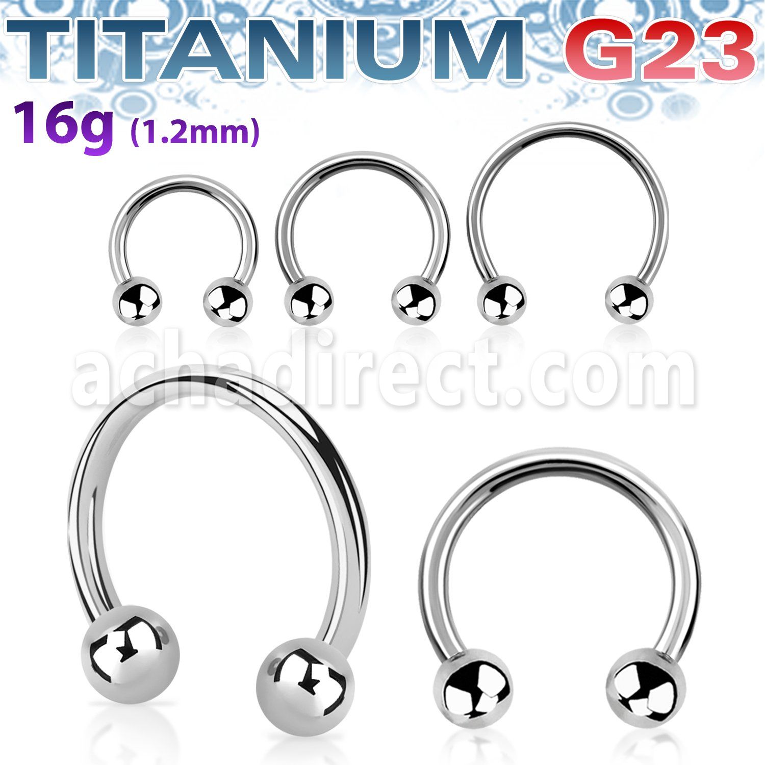 ucbeb barbell circular titanio g23 bolas 3mm al por mayor