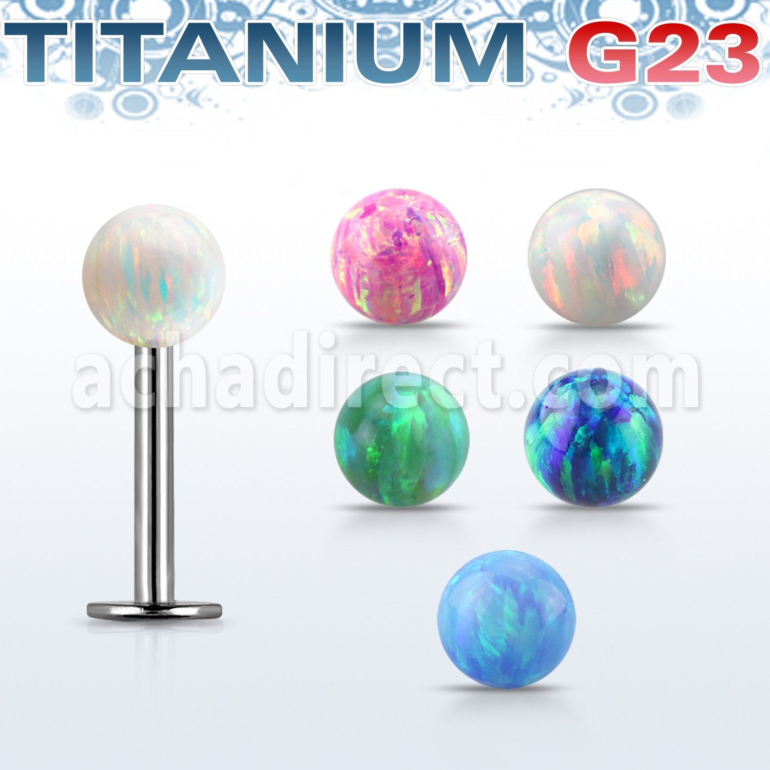 ulbop4s labret titanio g23 bola opalo 4mm venta