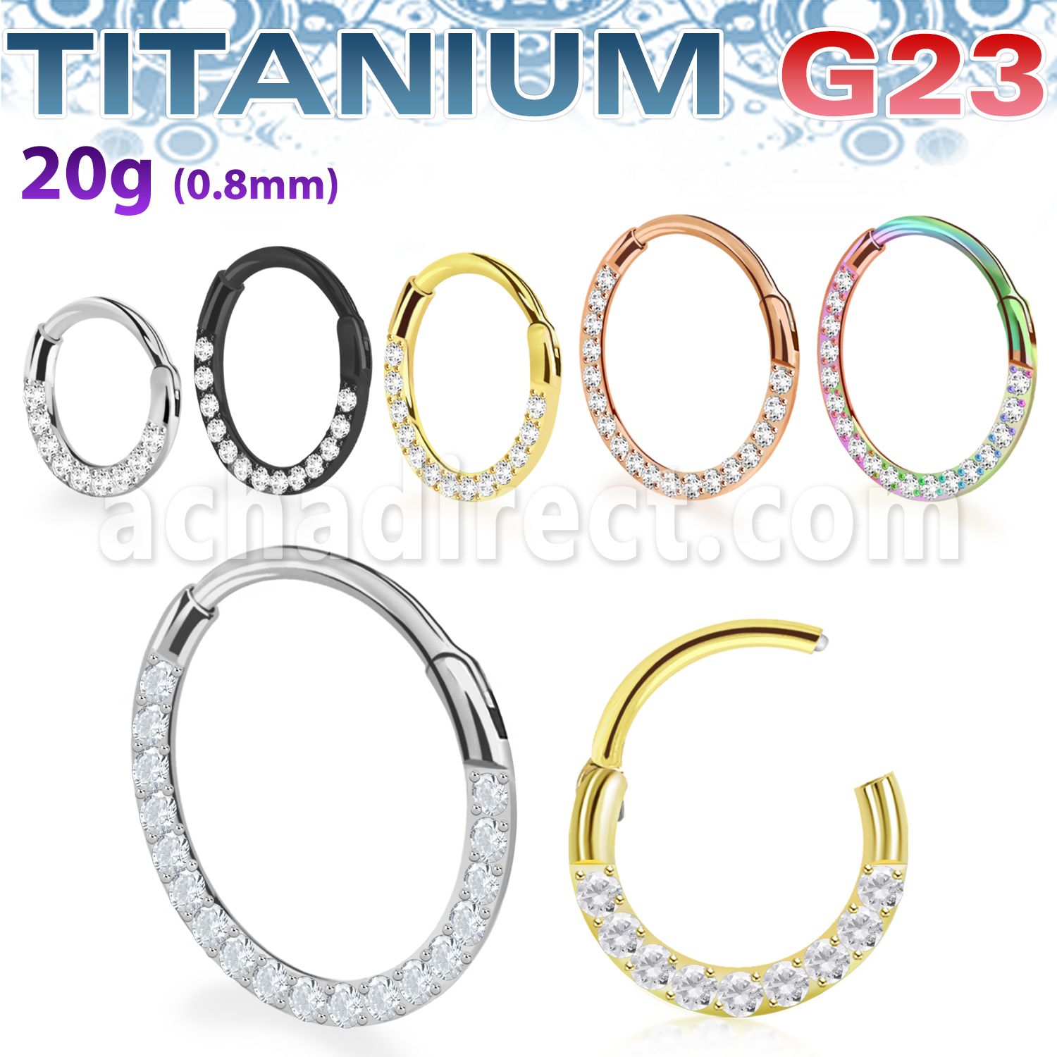 usgshss11 titanium g23 hinged segment ring side cnc cz