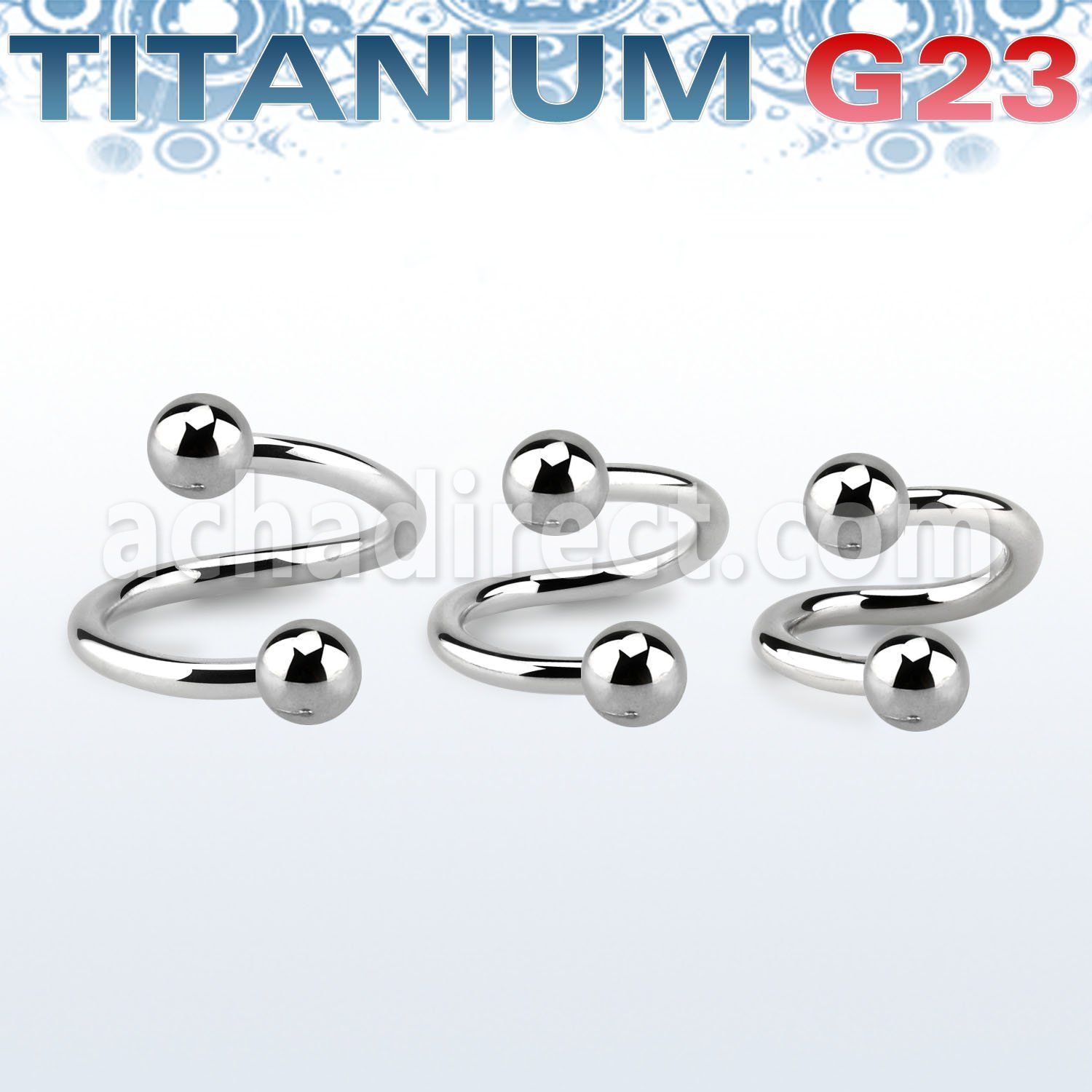 uspeb espiral ceja titanio g23 bolas 3mm distribuidor mayorista