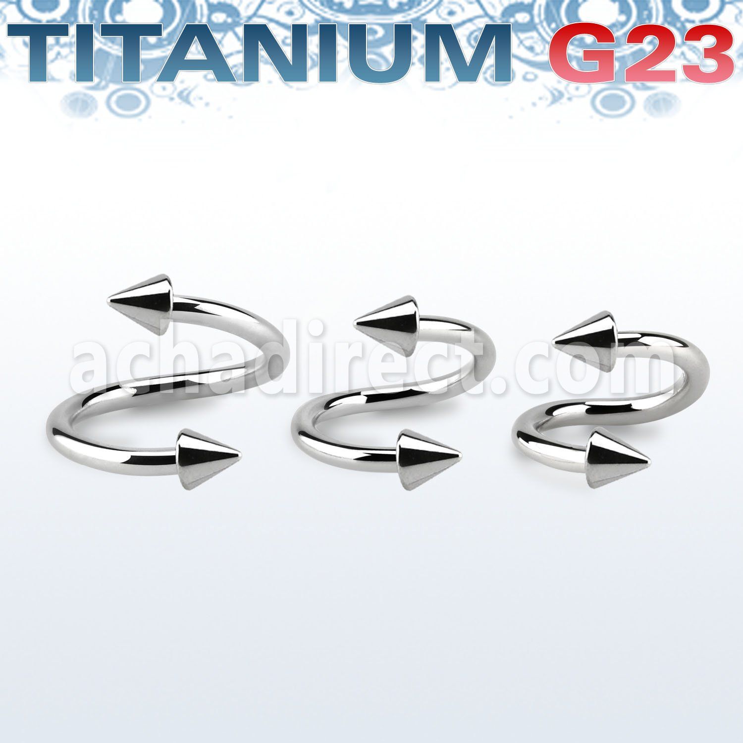 uspecn espiral ceja titanio g23 conos 3mm distribuidor