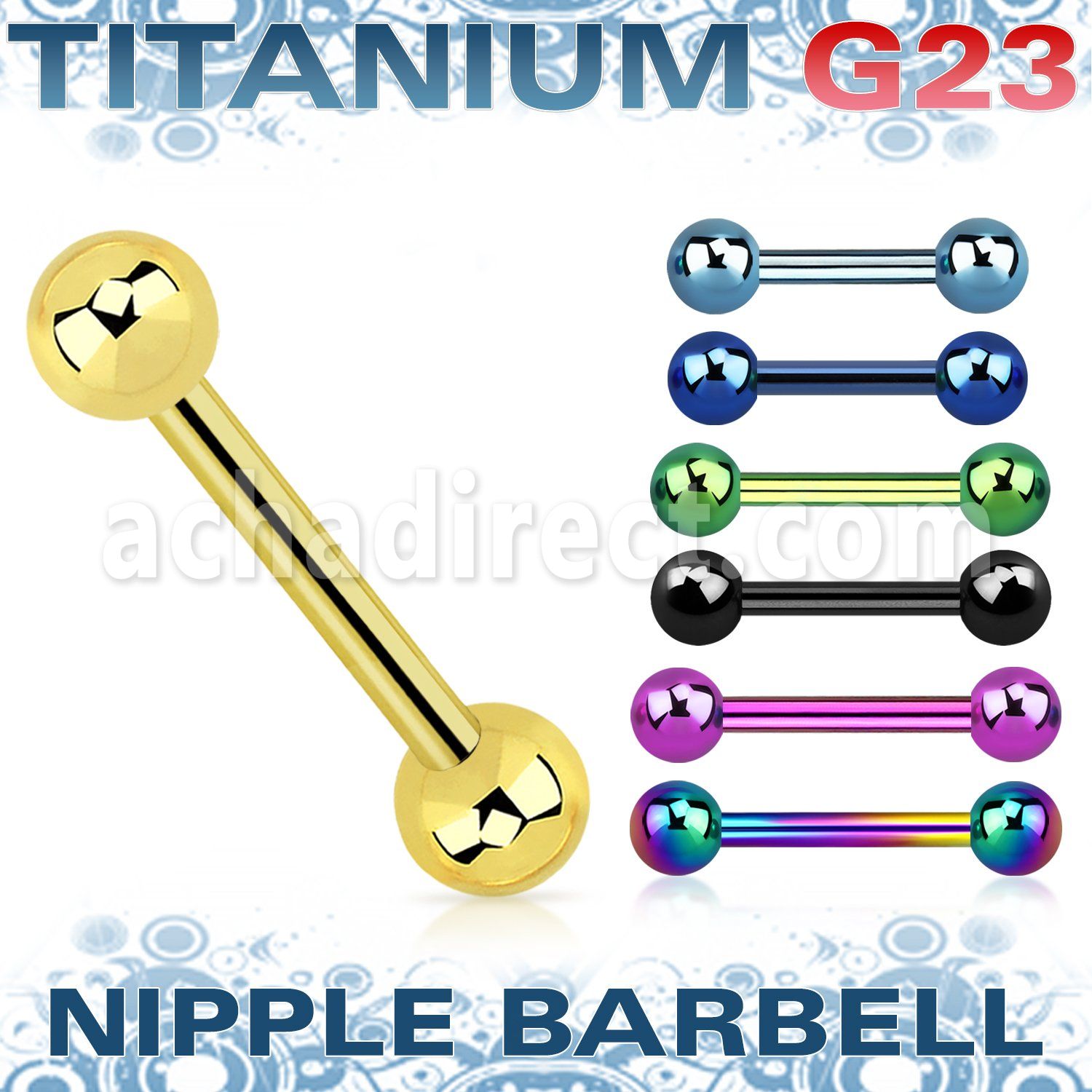 utbbnps barbell pezon titanio anodizado bola