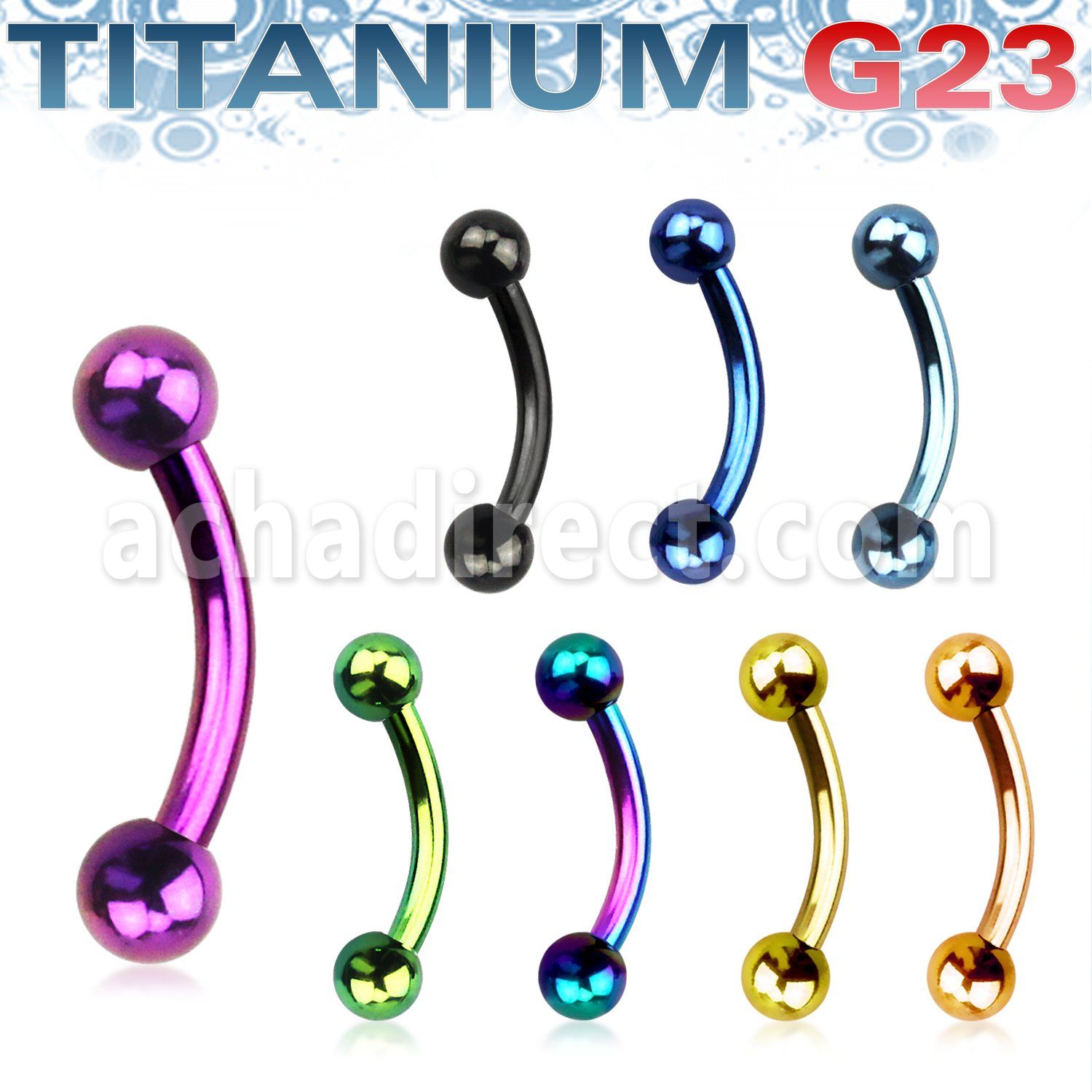 utbneb banana ceja titanio g23 anodizado bolas 3mm mayorista