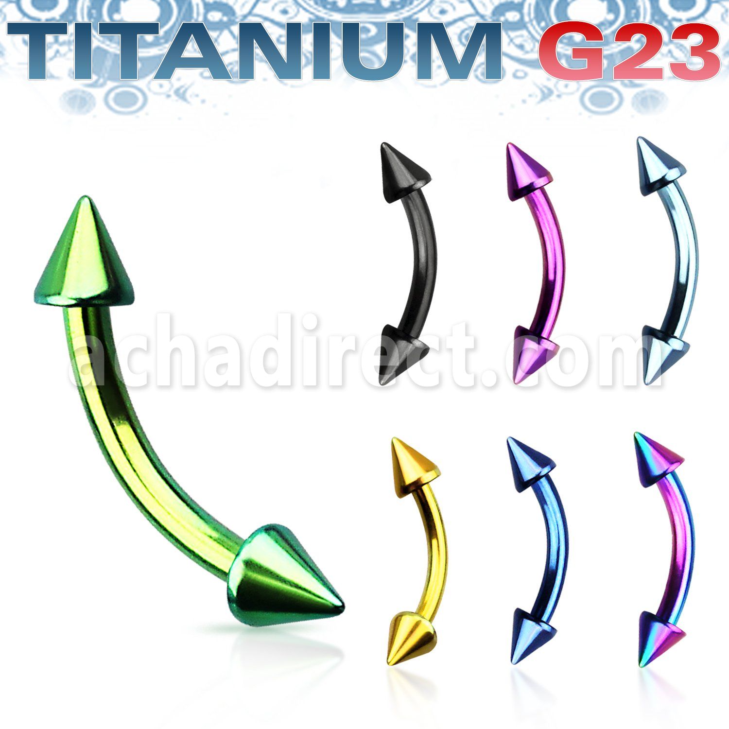 utbnen25 banana ceja titanio g23 anodizado conos 2 5mm mayorista