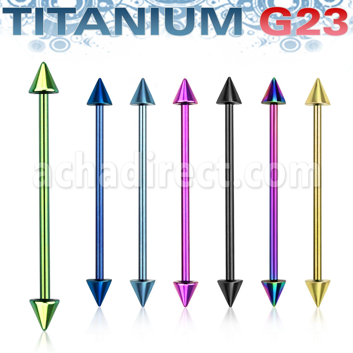 utincn barbell industrial titanio g23 anodizado conos 5mm venta